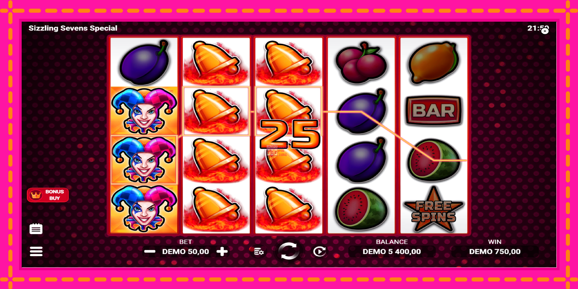 Slot machine Sizzling Sevens Special gratuitamente, immagine 4