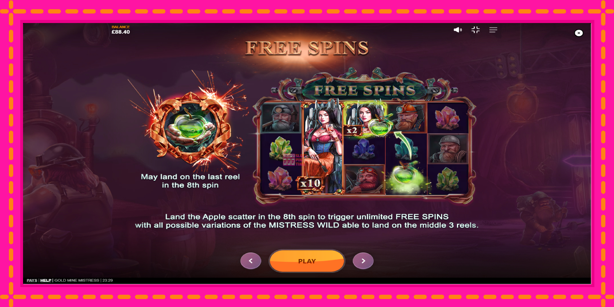 Slot machine Gold Mine Mistress gratuitamente, immagine 5