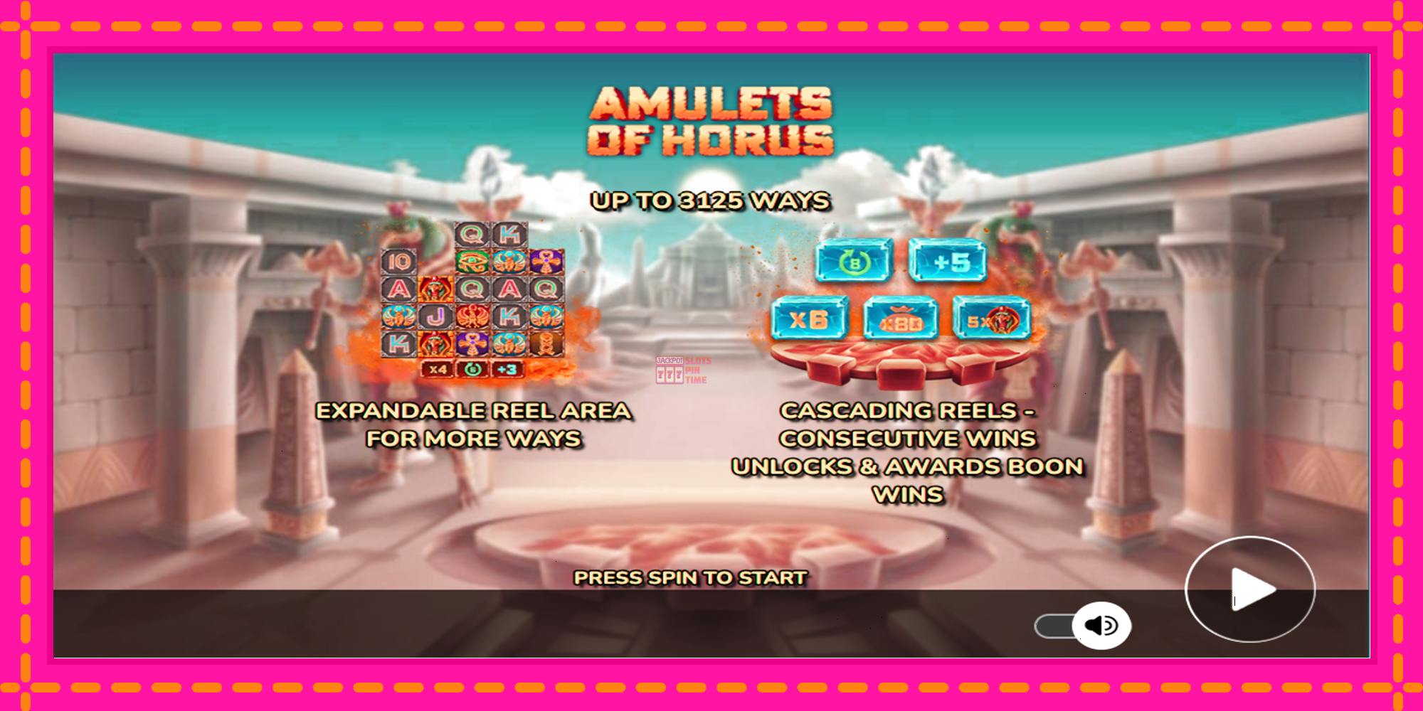 Slot machine Amulets of Horus gratuitamente, immagine 1