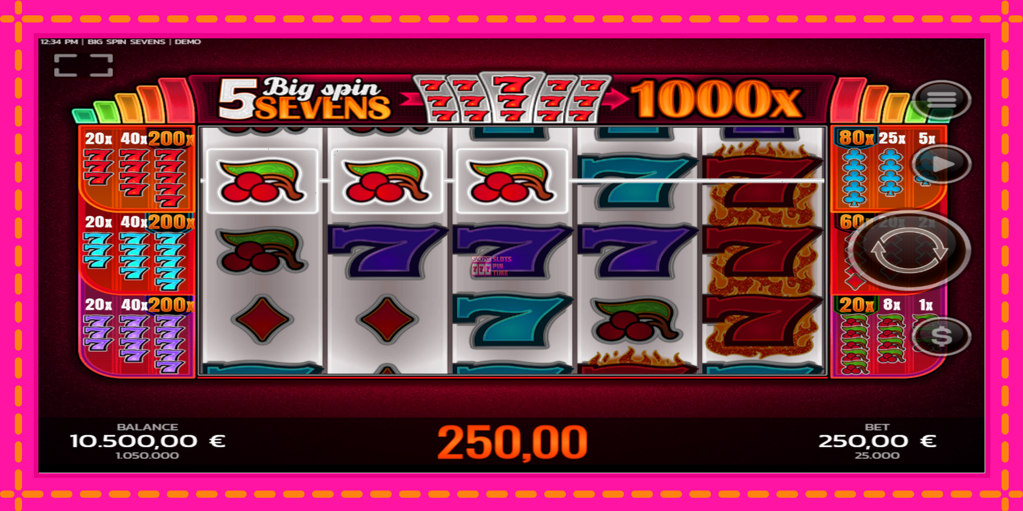 Slot machine Big Spin Sevens gratuitamente, immagine 2