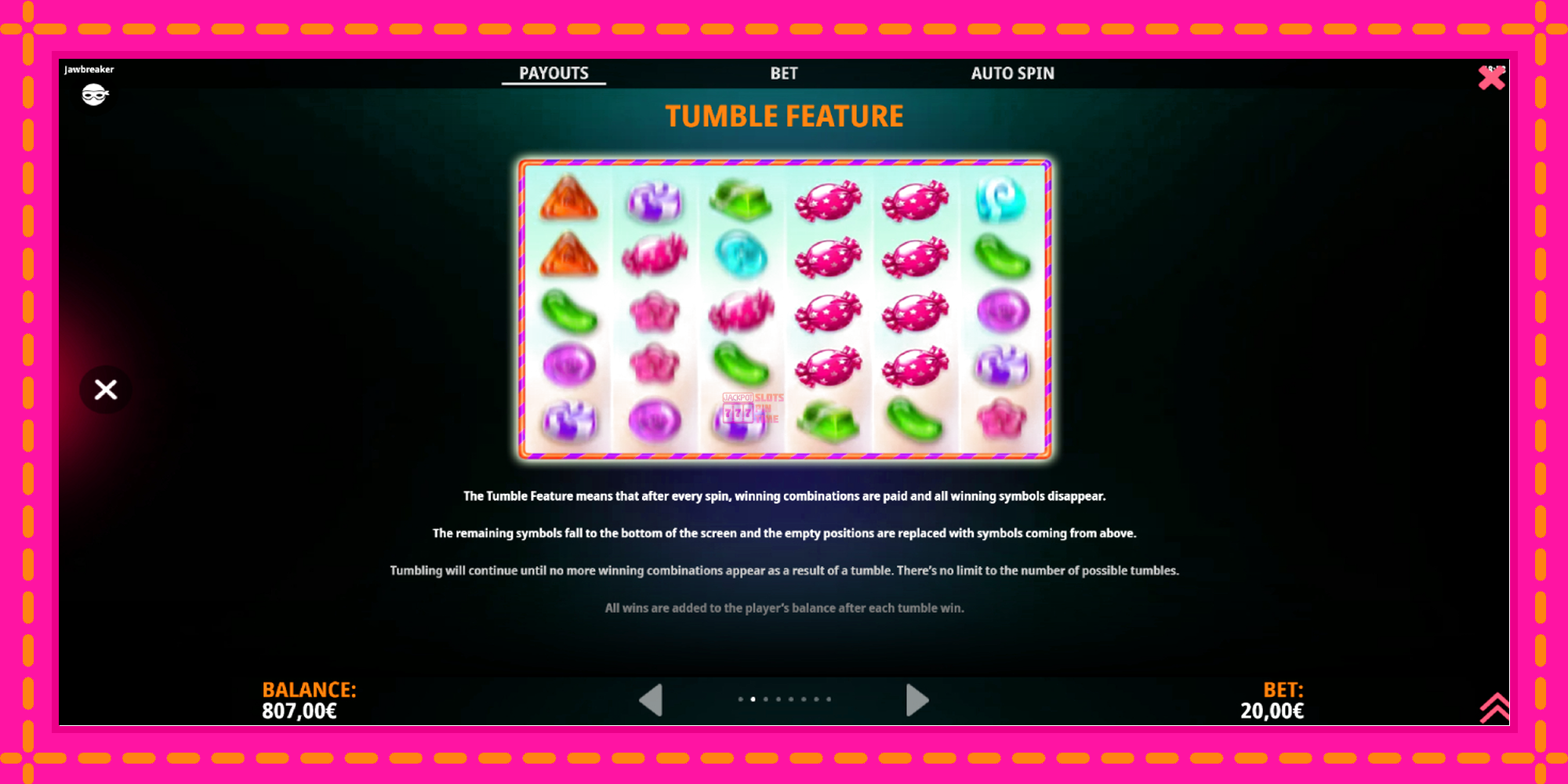 Slot machine Jawbreaker gratuitamente, immagine 6