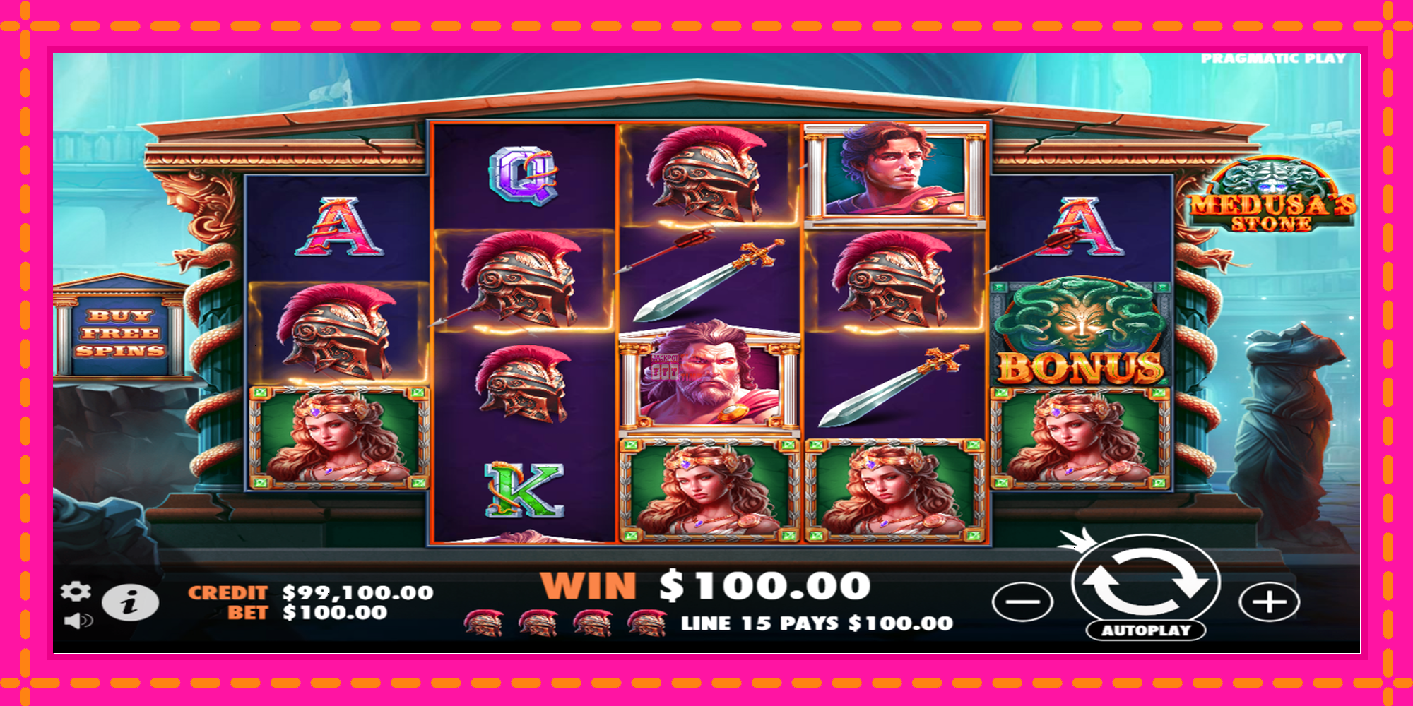 Slot machine Medusas Stone gratuitamente, immagine 3