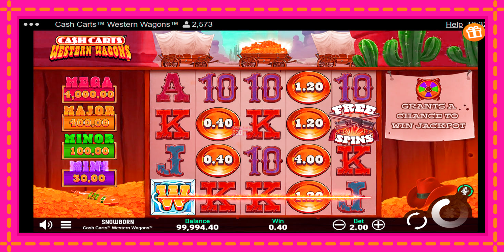 Slot machine Cash Carts Western Wagons gratuitamente, immagine 2