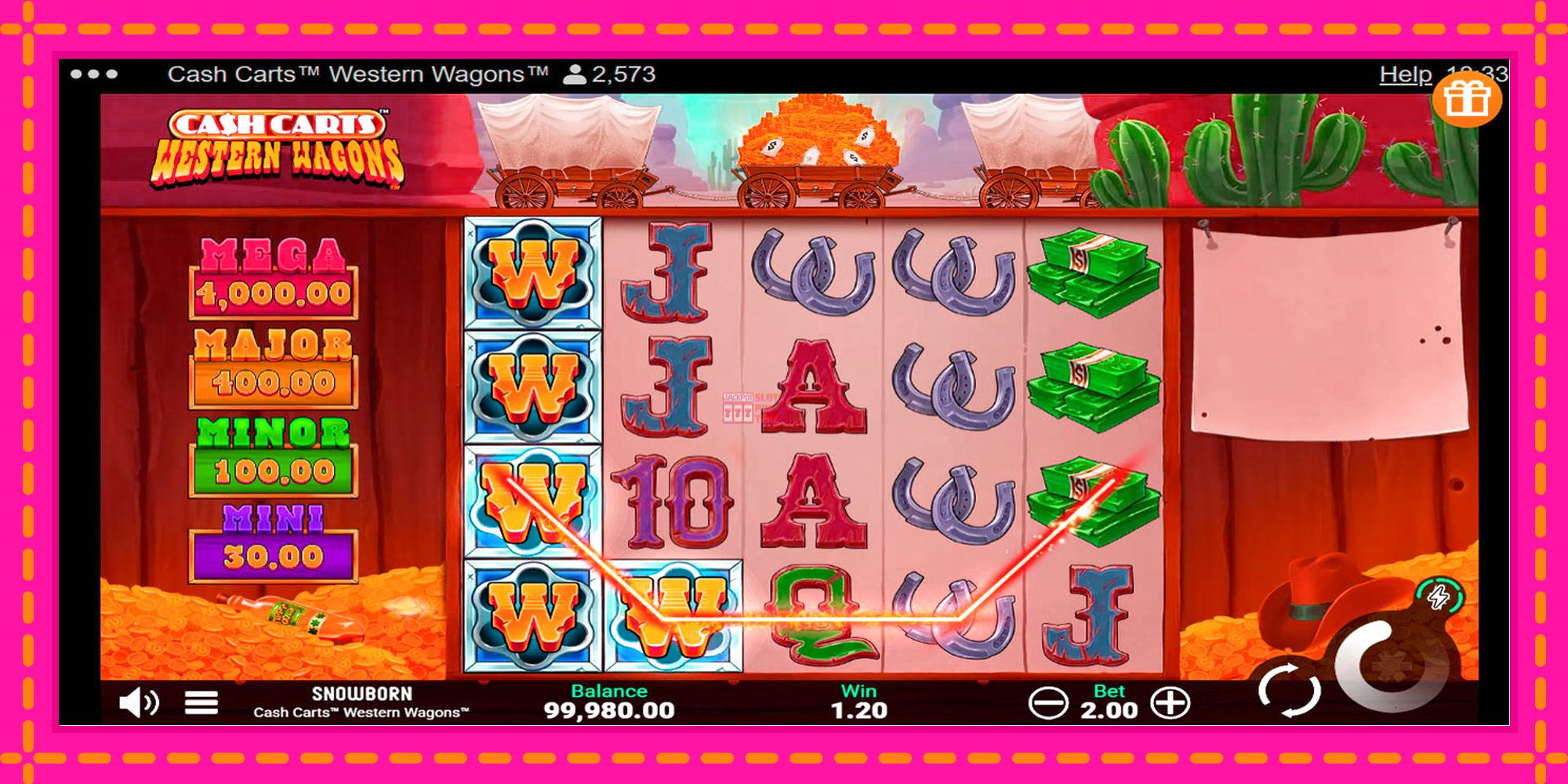 Slot machine Cash Carts Western Wagons gratuitamente, immagine 4