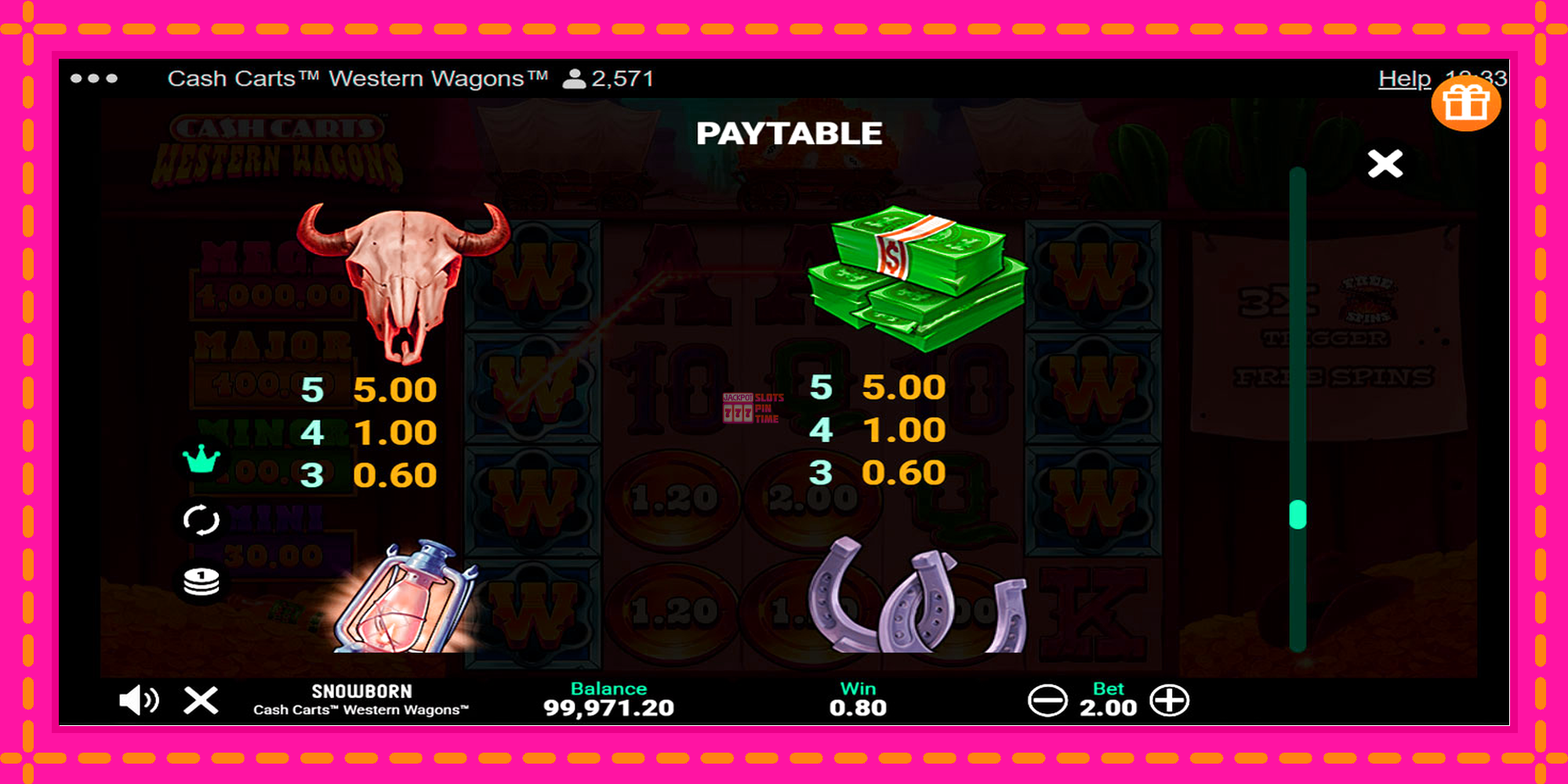 Slot machine Cash Carts Western Wagons gratuitamente, immagine 6