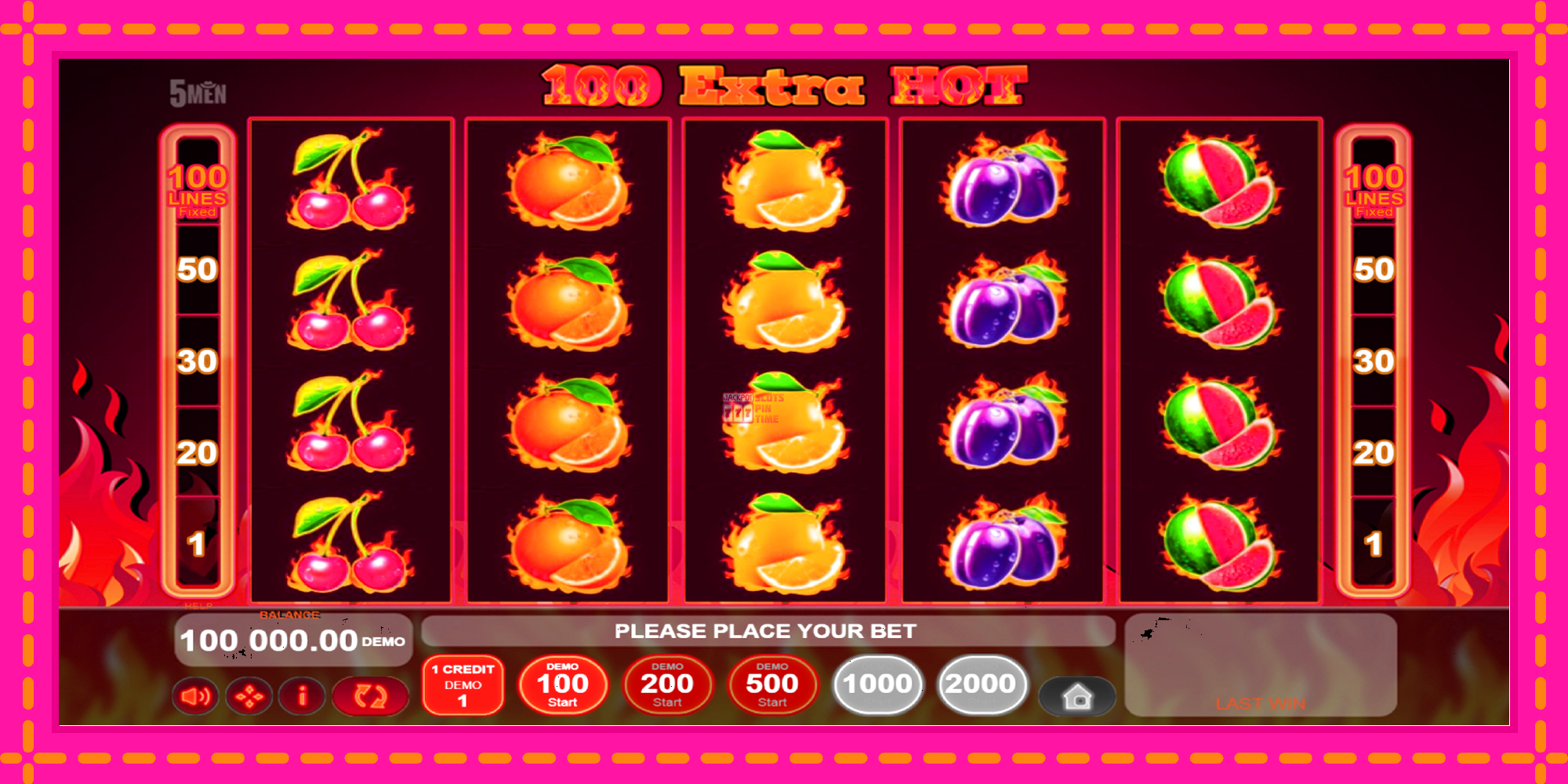 Slot machine 100 Extra Hot gratuitamente, immagine 1