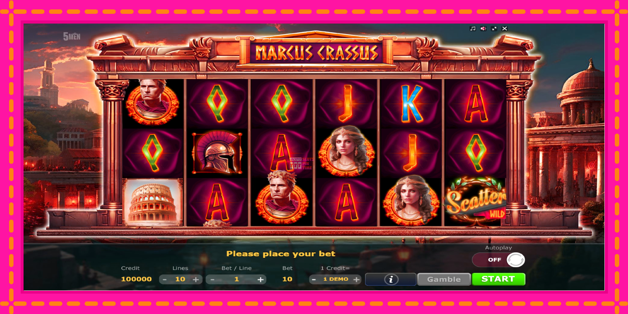 Slot machine Marcus Crassus gratuitamente, immagine 2