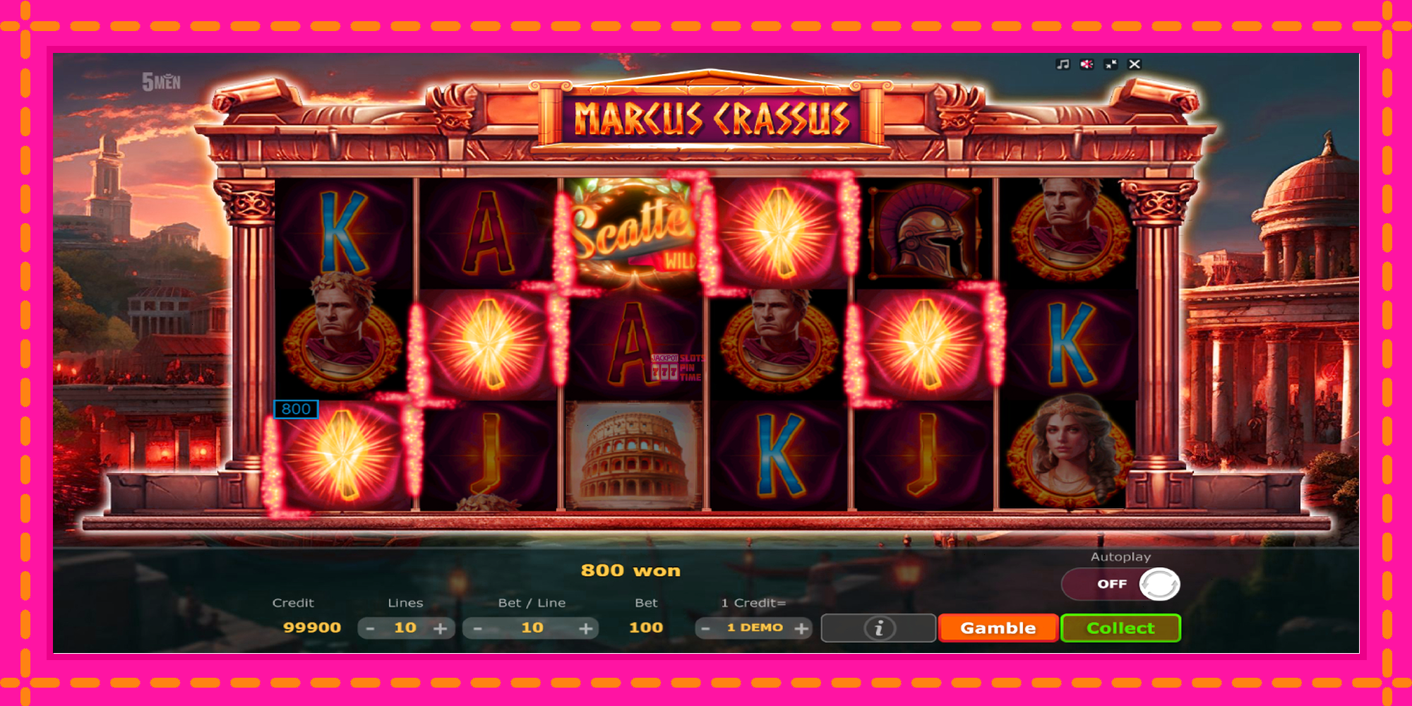 Slot machine Marcus Crassus gratuitamente, immagine 3