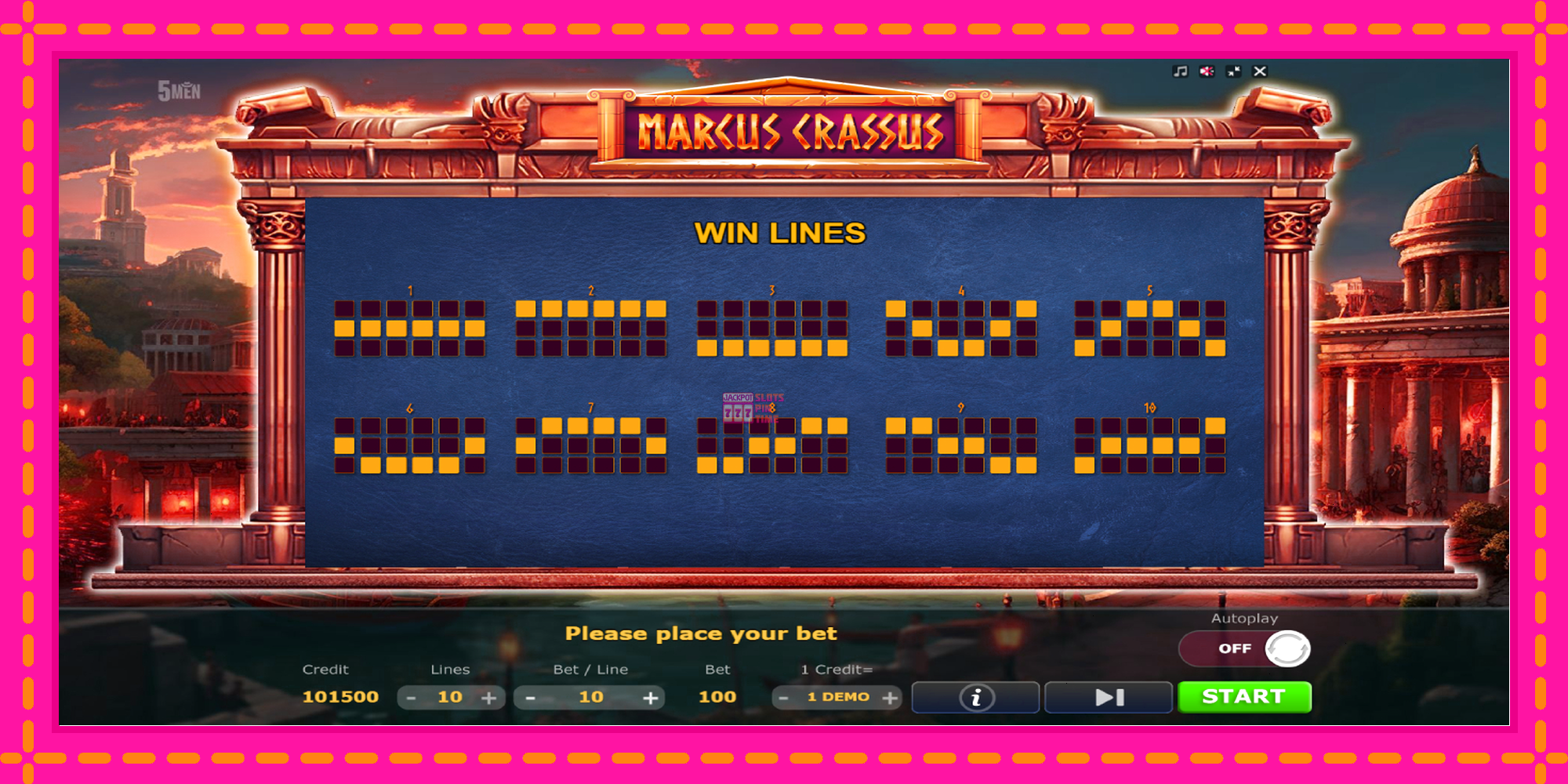 Slot machine Marcus Crassus gratuitamente, immagine 7