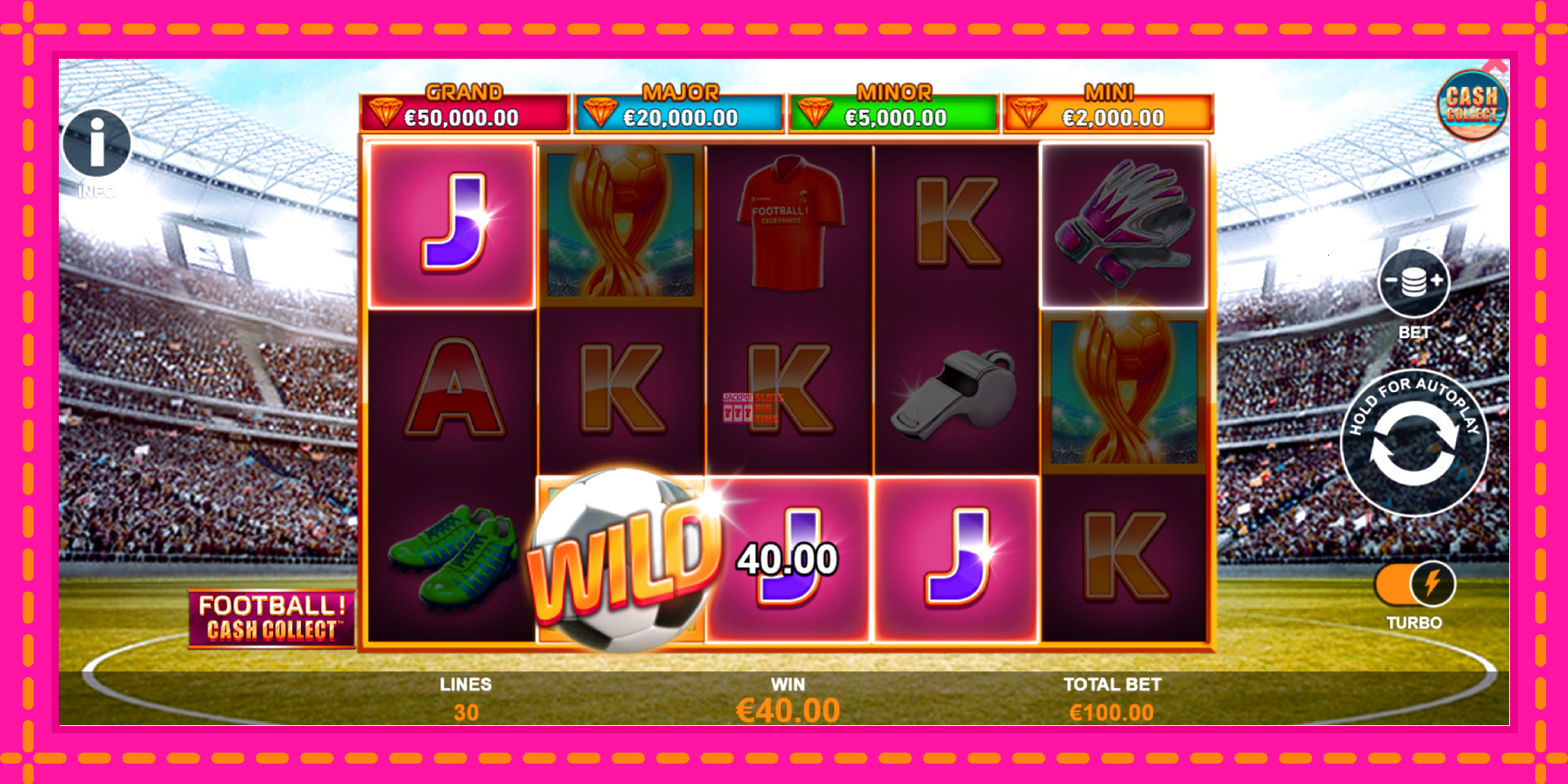 Slot machine Football Cash Collect PowerPlay Jackpot gratuitamente, immagine 3