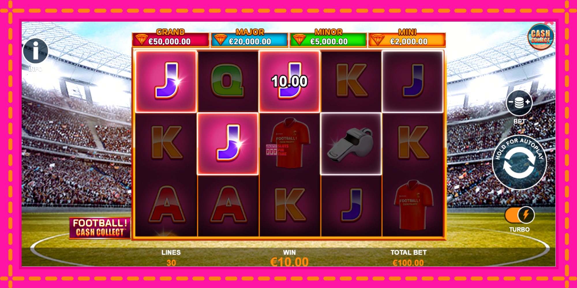 Slot machine Football Cash Collect PowerPlay Jackpot gratuitamente, immagine 4