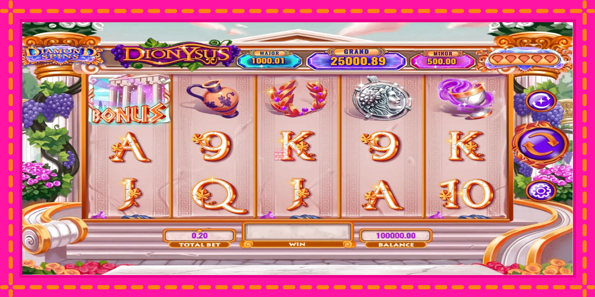 Slot machine Diamond Spins Dionysus gratuitamente, immagine 1