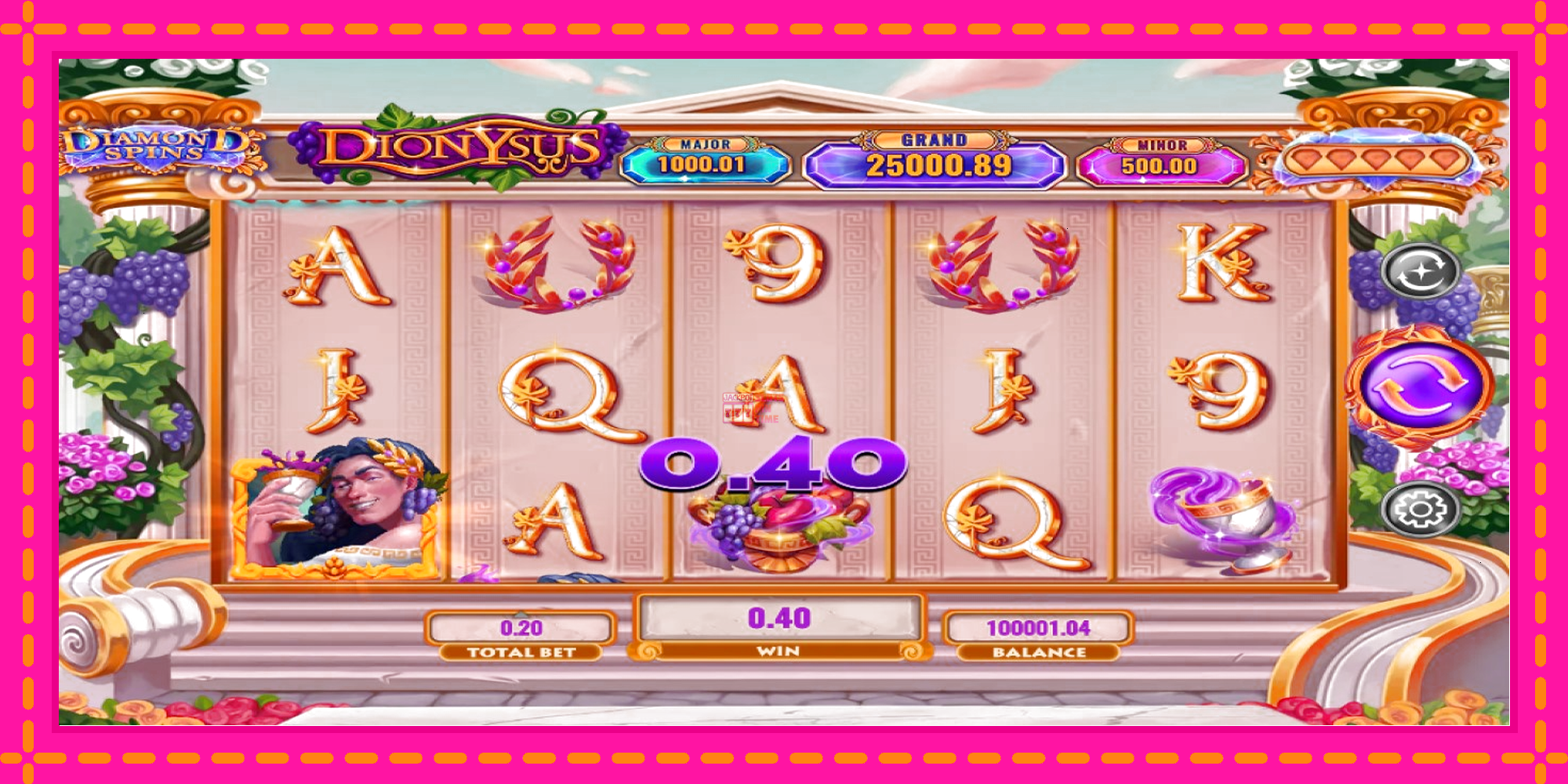 Slot machine Diamond Spins Dionysus gratuitamente, immagine 3