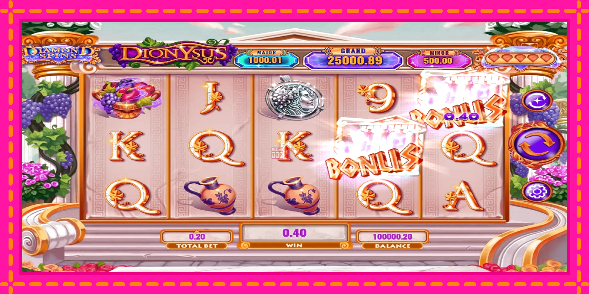 Slot machine Diamond Spins Dionysus gratuitamente, immagine 4