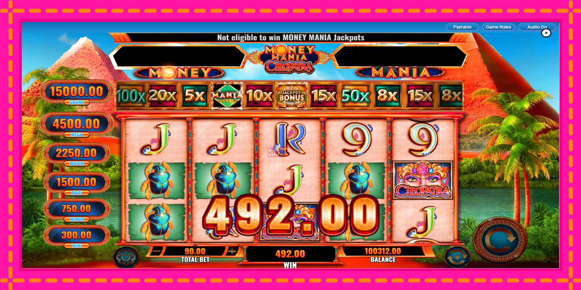 Slot machine Money Mania Cleopatra gratuitamente, immagine 3