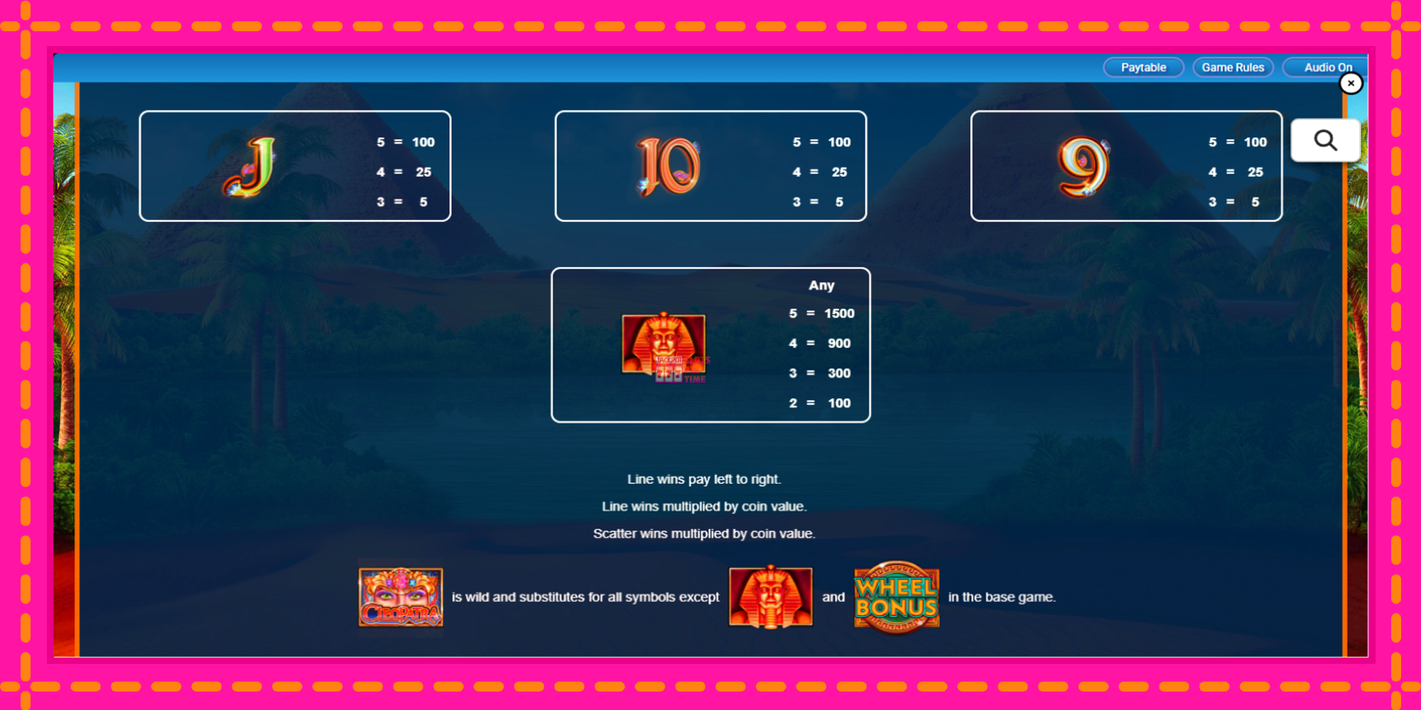 Slot machine Money Mania Cleopatra gratuitamente, immagine 6