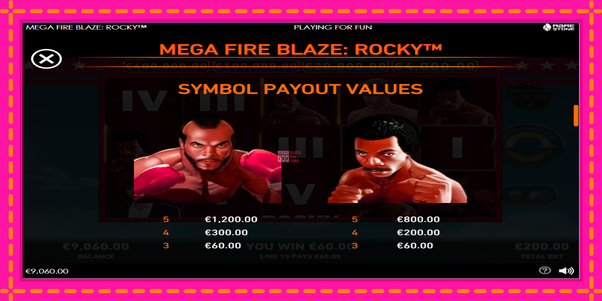 Slot machine Mega Fire Blaze: Rocky gratuitamente, immagine 4