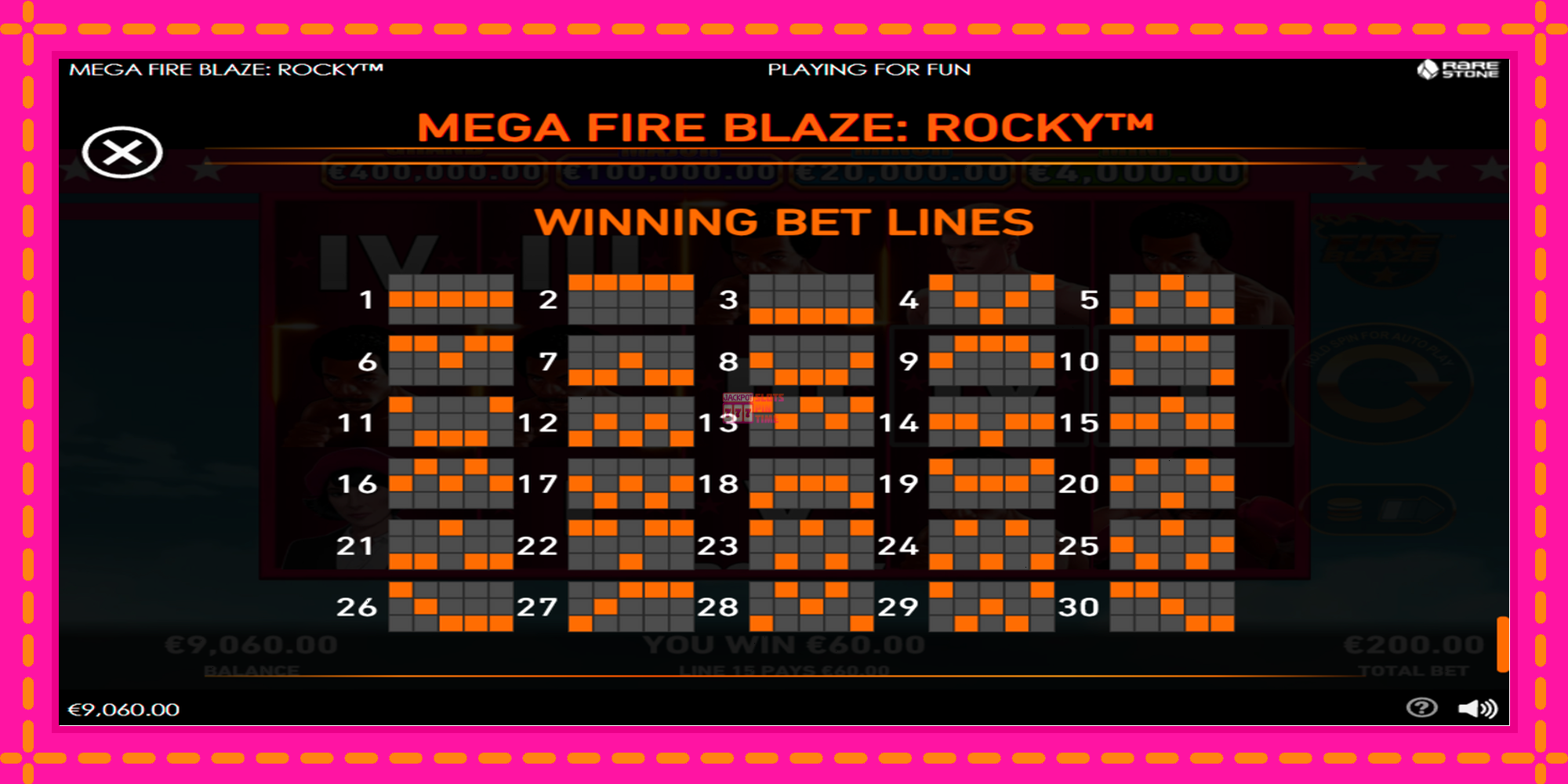 Slot machine Mega Fire Blaze: Rocky gratuitamente, immagine 6