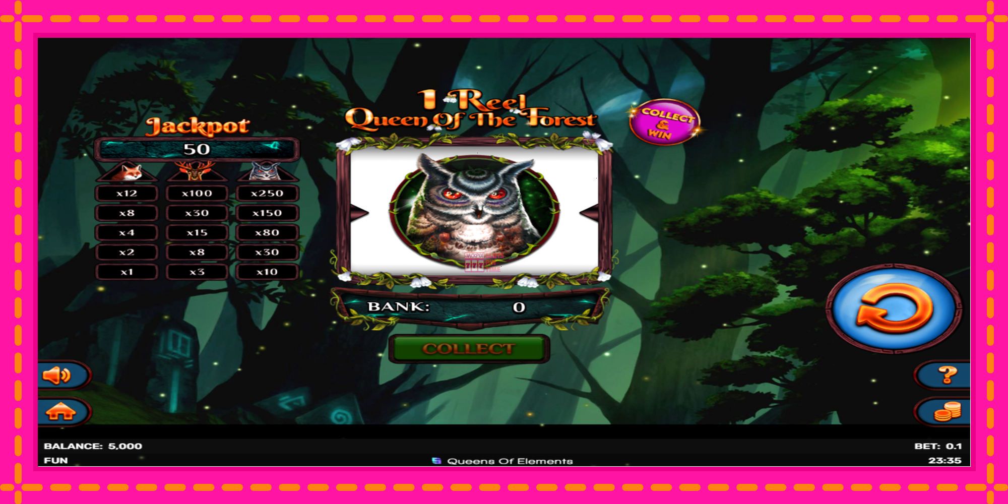 Slot machine 1 Reel Queen of the Forest gratuitamente, immagine 2