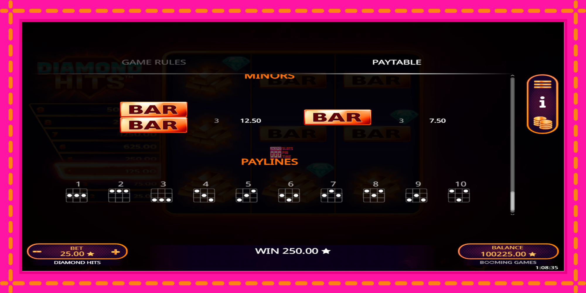 Slot machine Diamond Hits gratuitamente, immagine 6