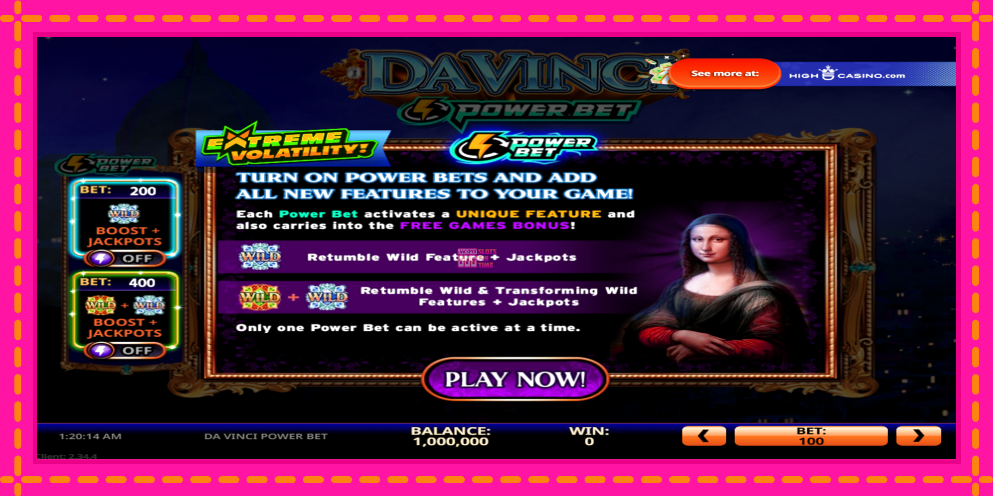 Slot machine Da Vinci Power Bet gratuitamente, immagine 1