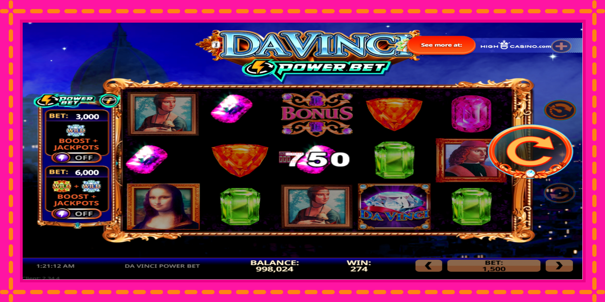 Slot machine Da Vinci Power Bet gratuitamente, immagine 3