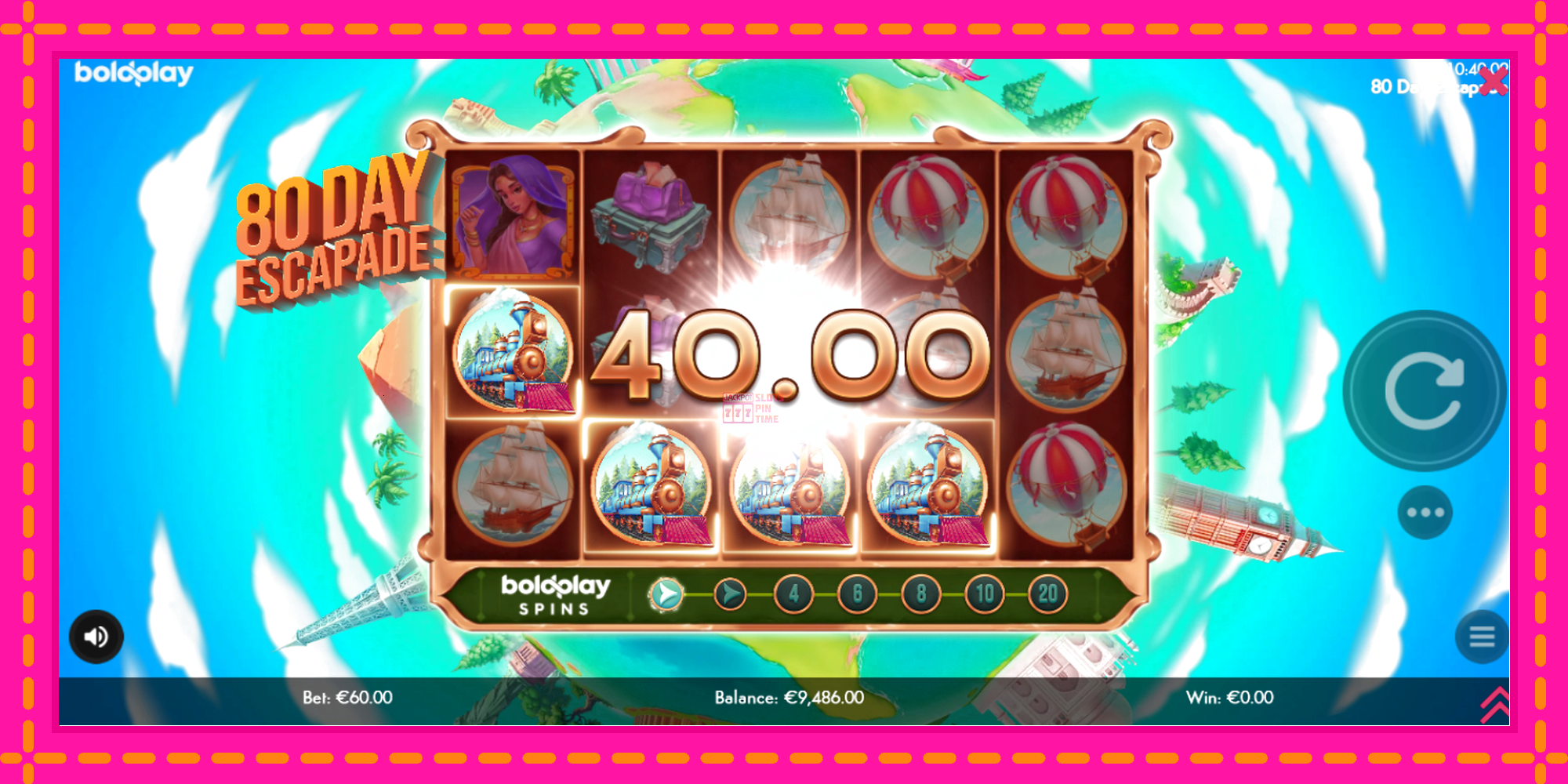 Slot machine 80 Day Escapade gratuitamente, immagine 3