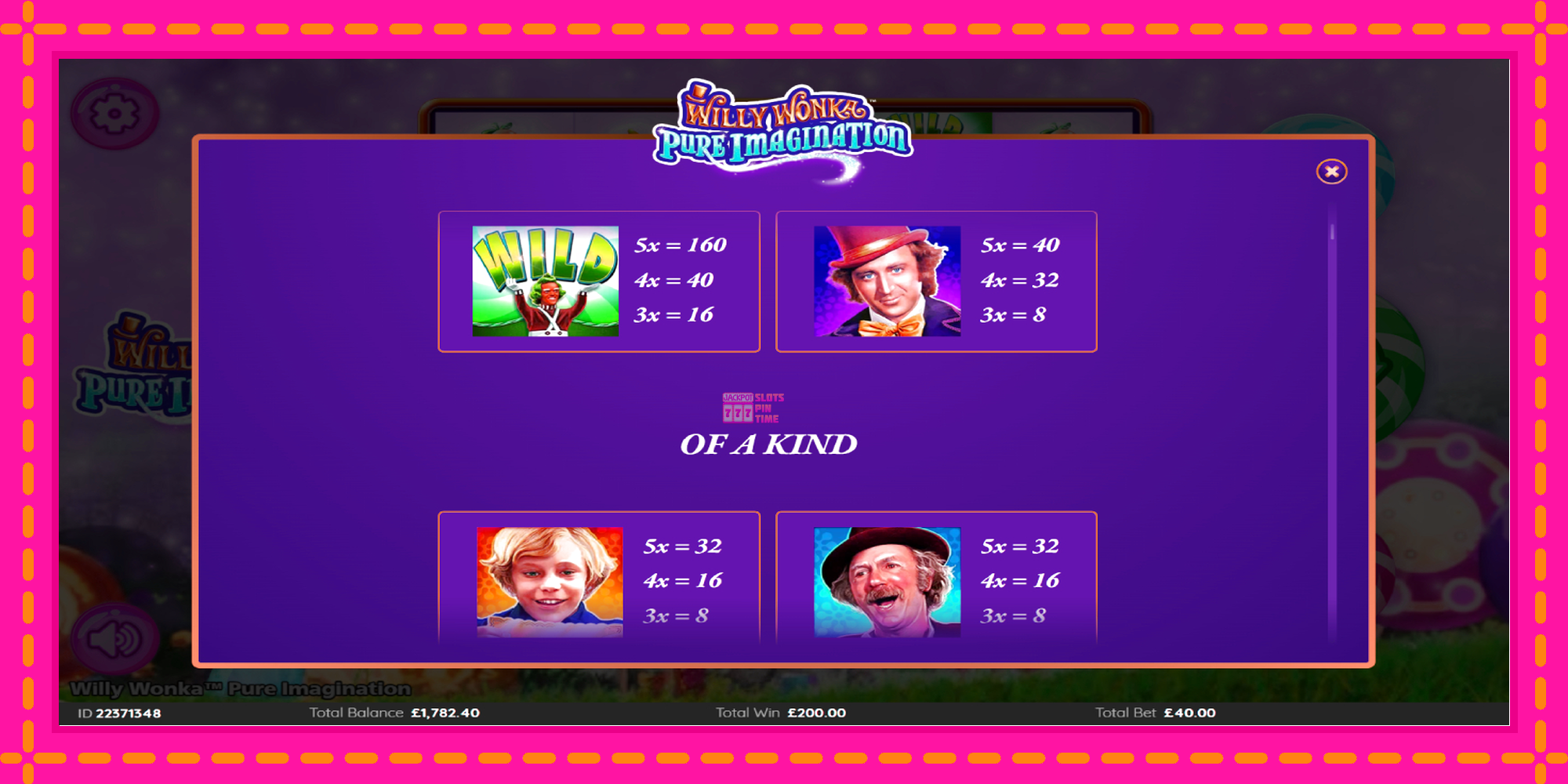 Slot machine Willy Wonka Pure Imagination gratuitamente, immagine 6