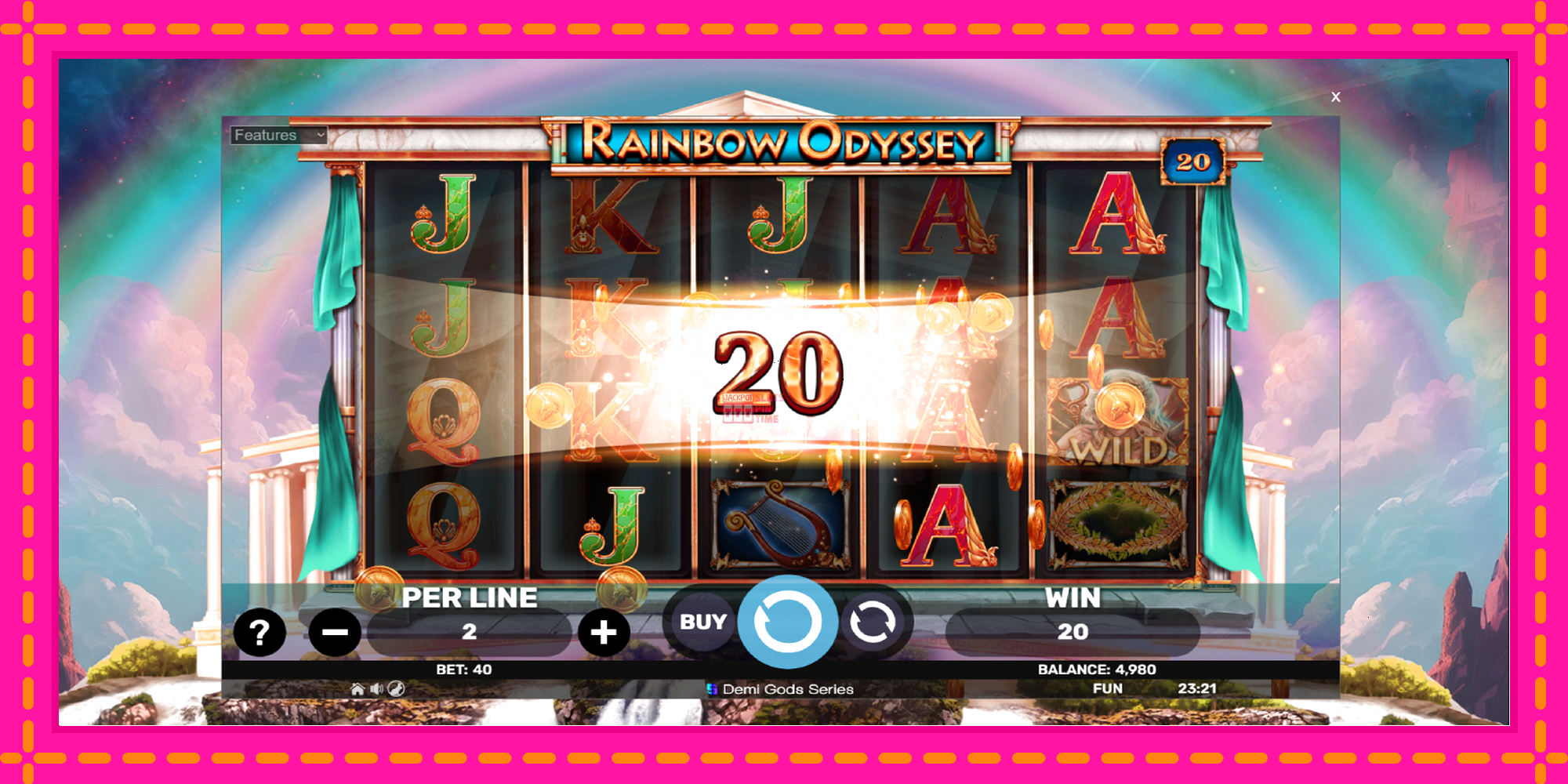 Slot machine Rainbow Odyssey gratuitamente, immagine 3