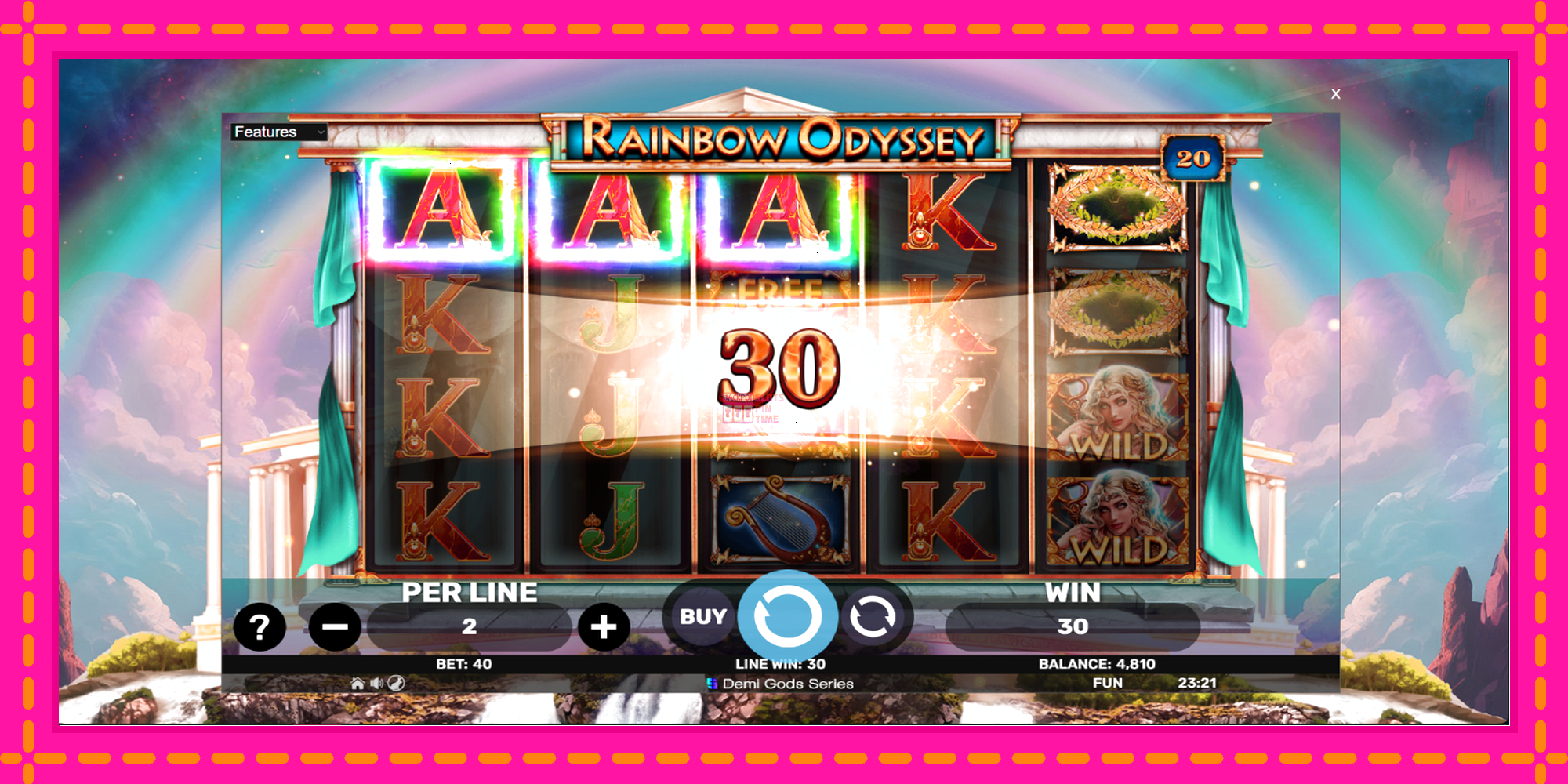 Slot machine Rainbow Odyssey gratuitamente, immagine 4