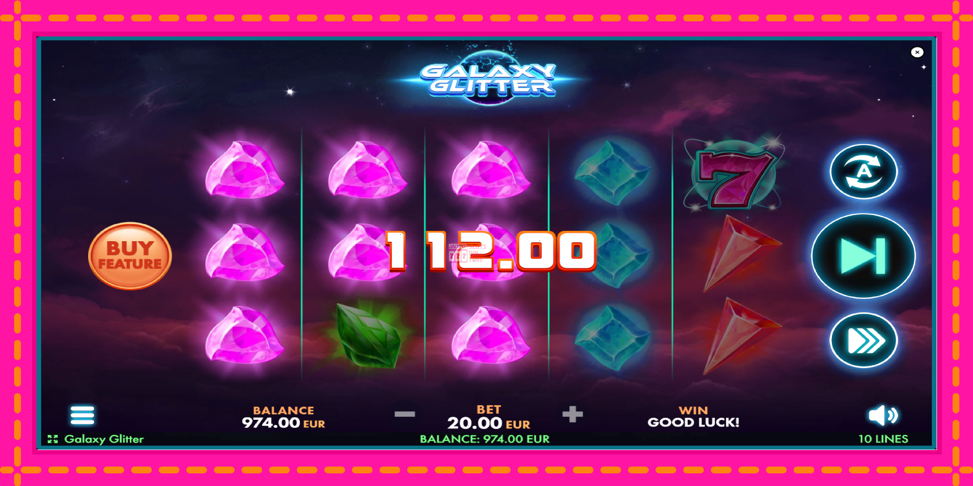 Slot machine Galaxy Glitter gratuitamente, immagine 4