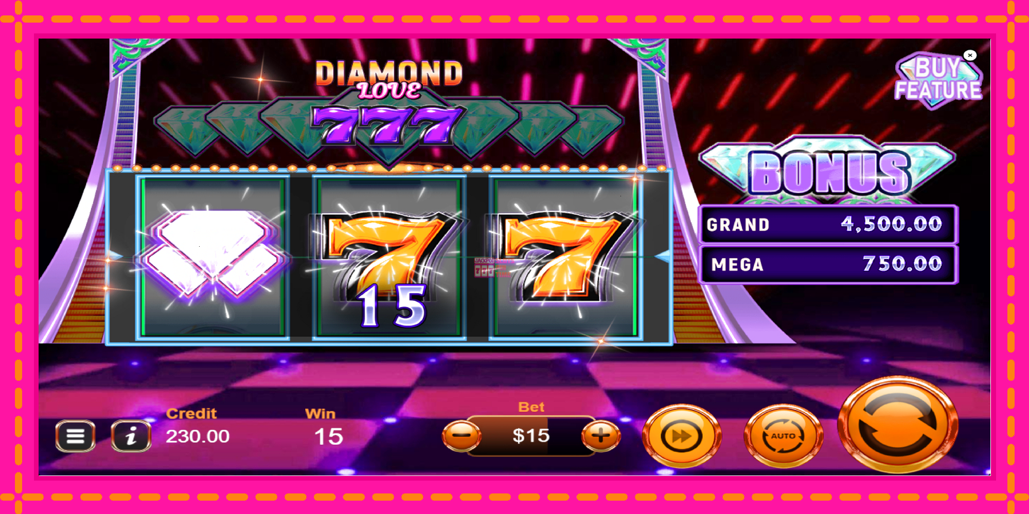 Slot machine Diamond 777 Love gratuitamente, immagine 4