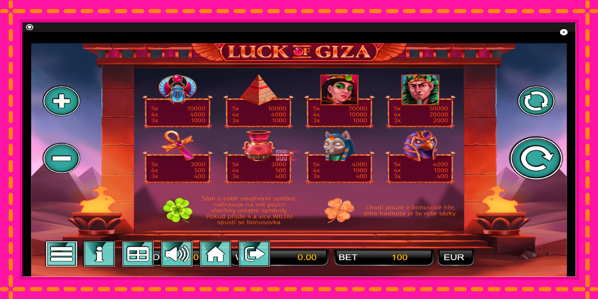 Slot machine Luck of Giza gratuitamente, immagine 5