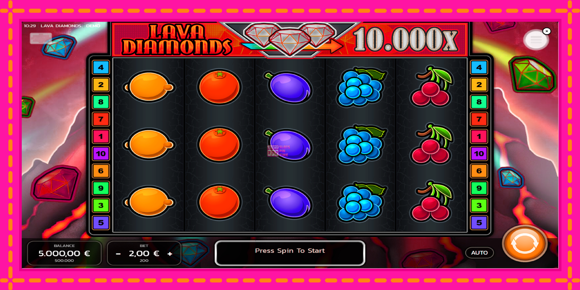 Slot machine Lava Diamonds gratuitamente, immagine 1