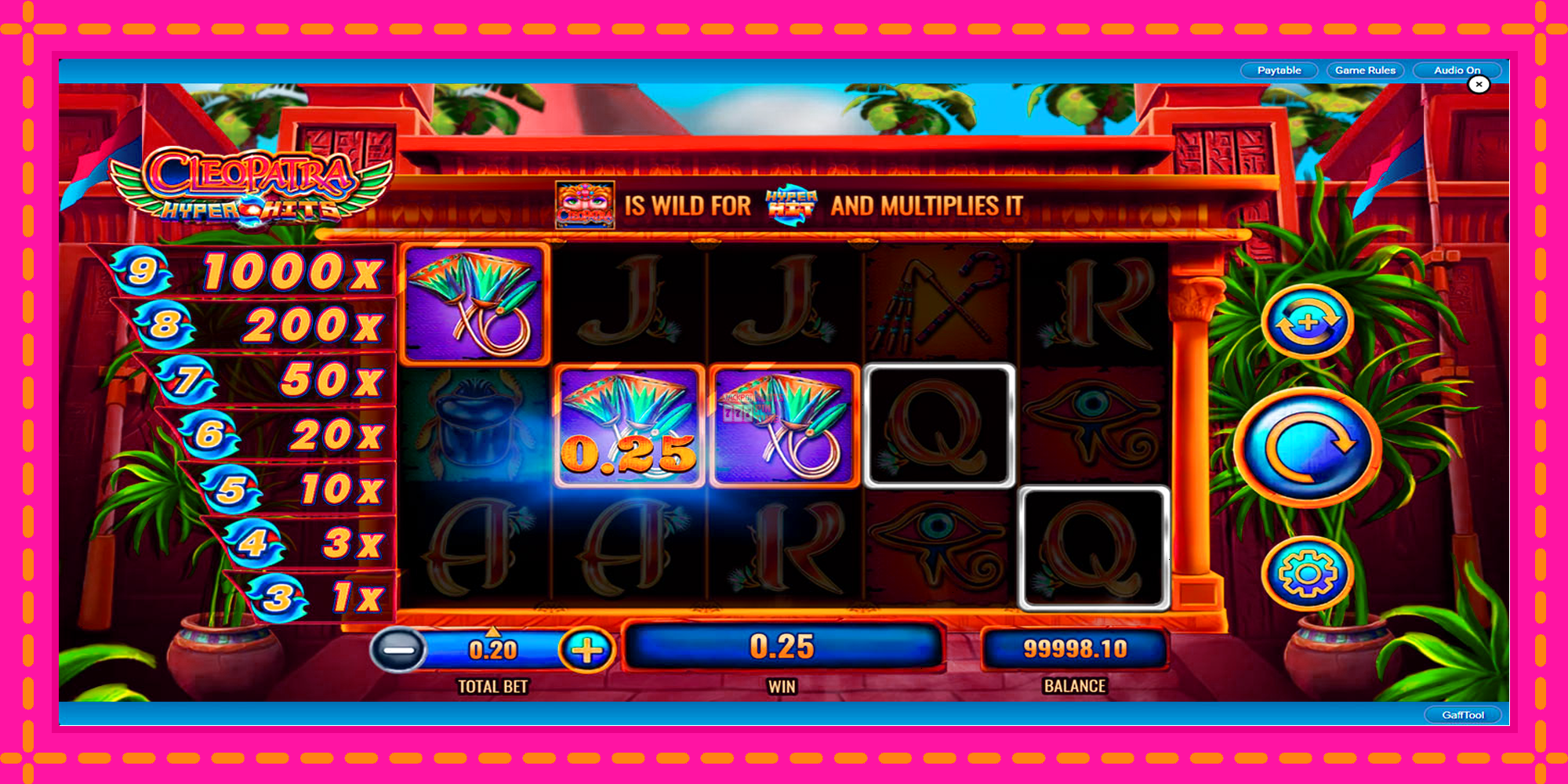 Slot machine Cleopatra Hyper Hits gratuitamente, immagine 3