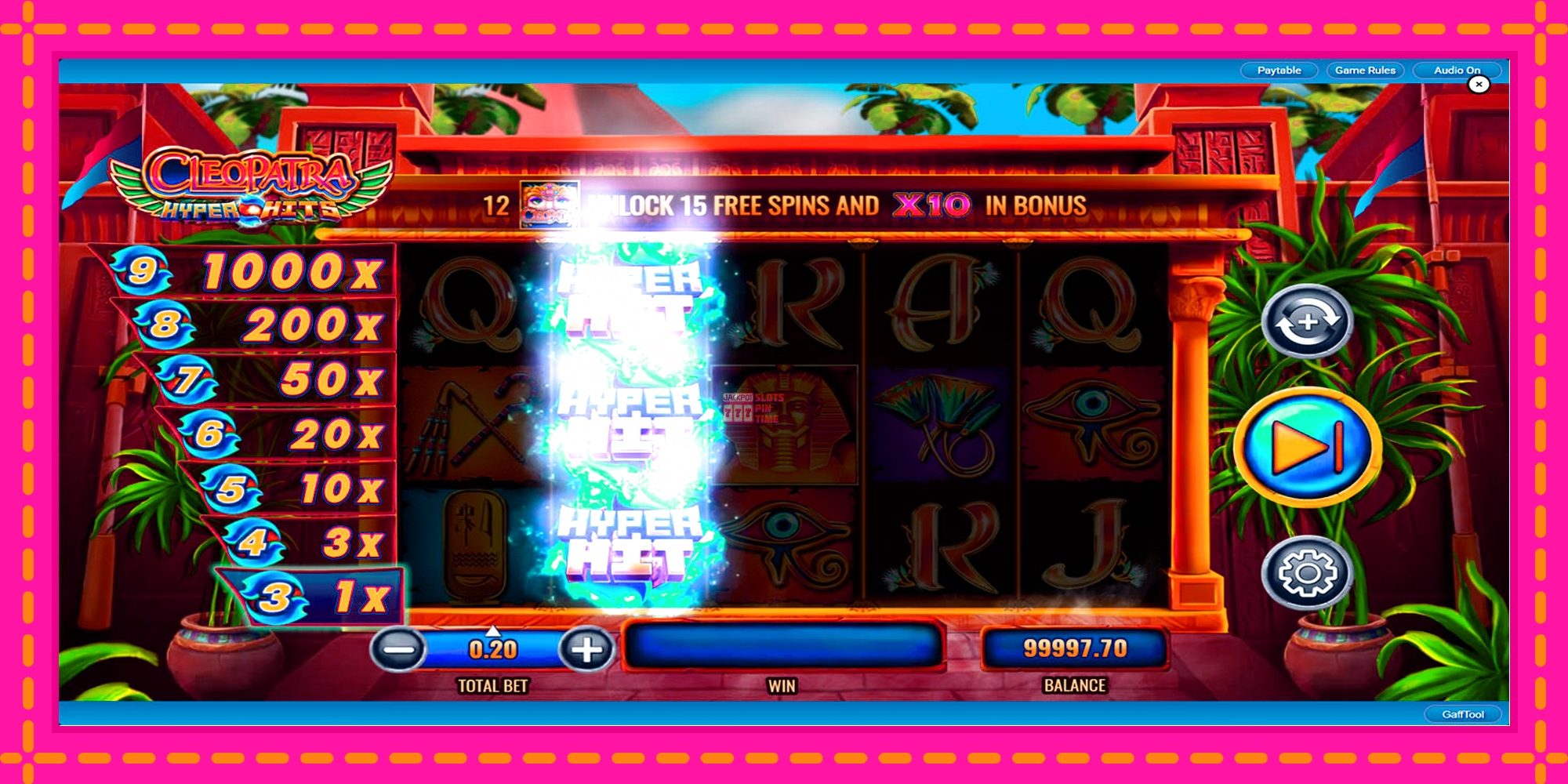 Slot machine Cleopatra Hyper Hits gratuitamente, immagine 4