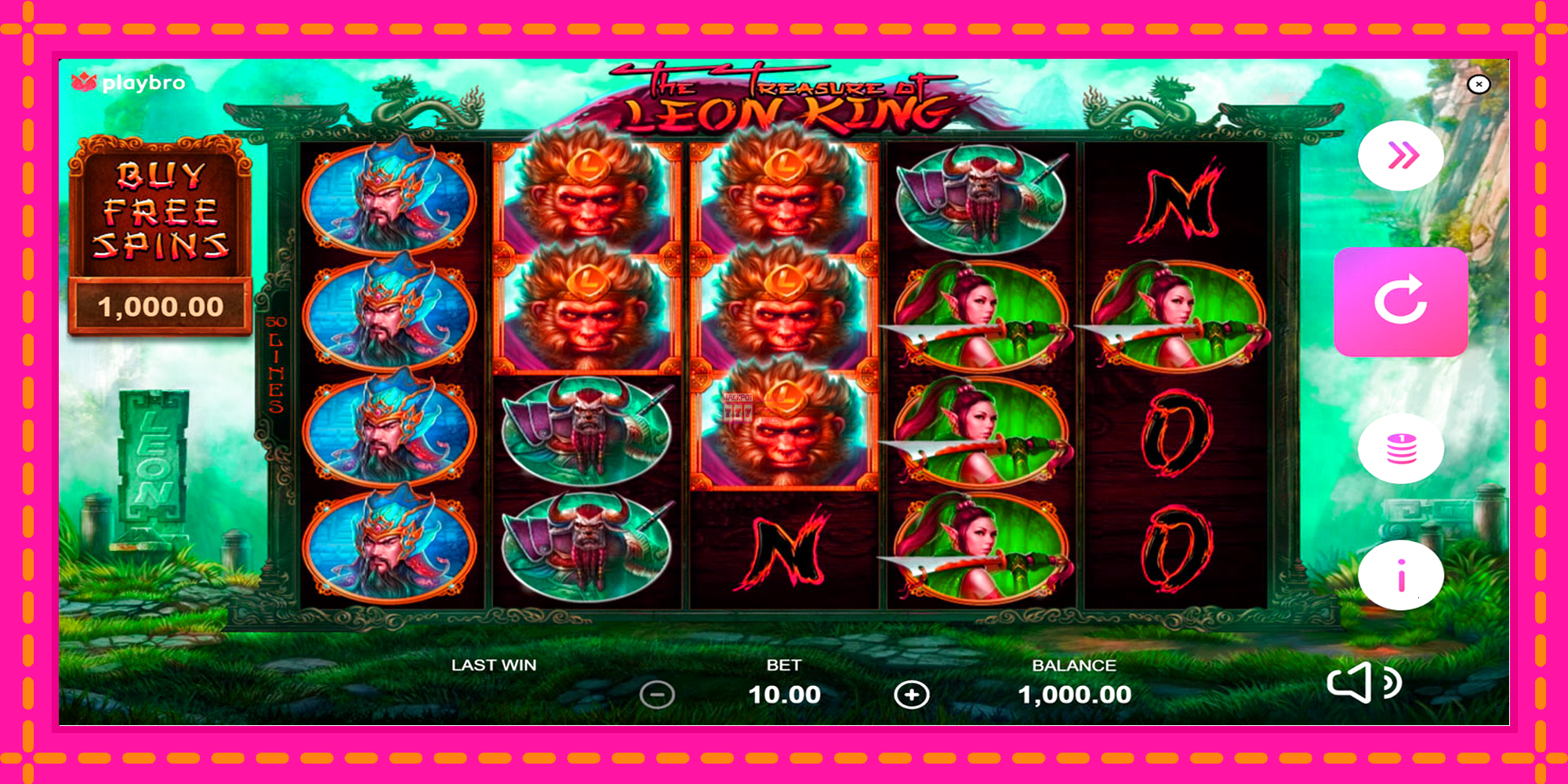 Slot machine The Treasure of Leon King gratuitamente, immagine 1