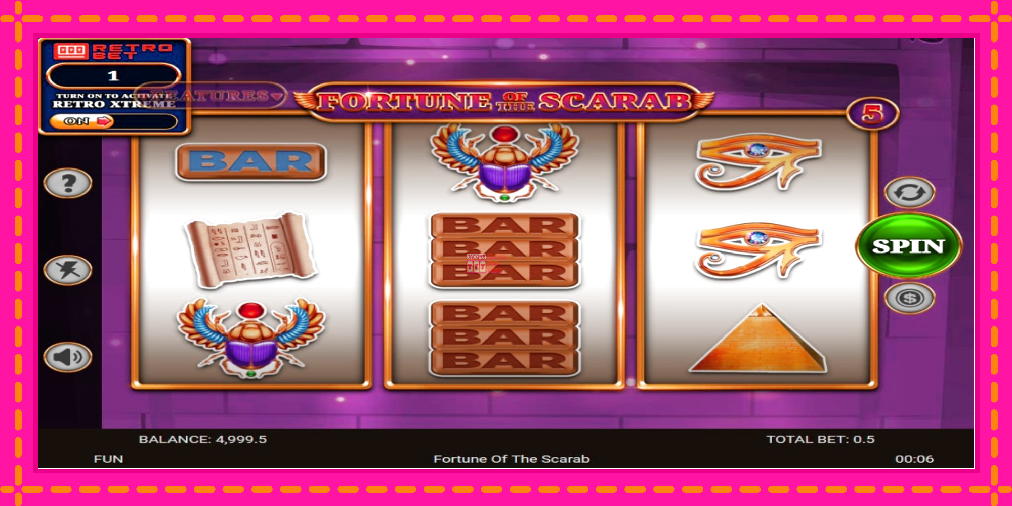 Slot machine Fortune of the Scarab gratuitamente, immagine 2