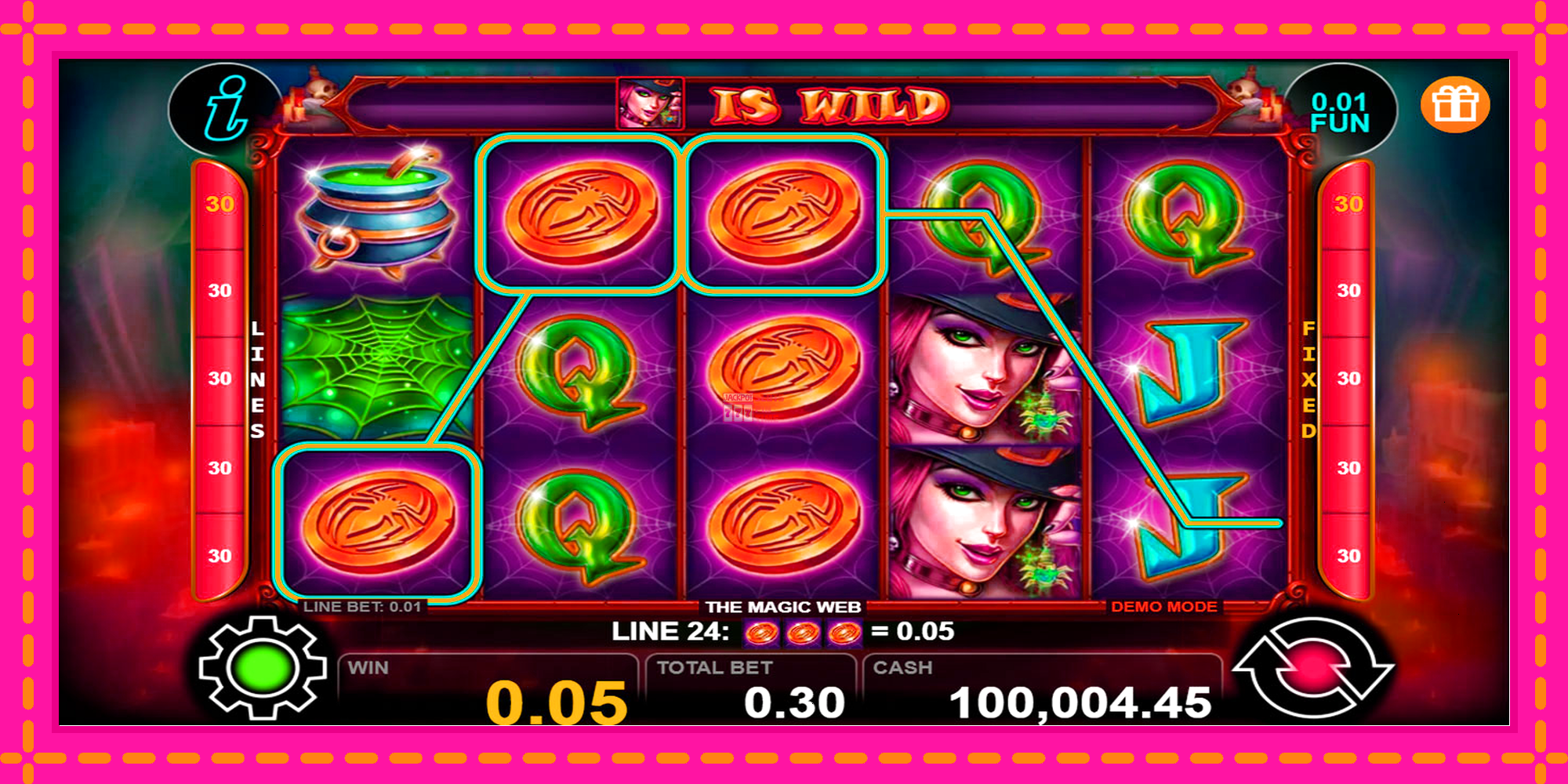 Slot machine The Magic Web gratuitamente, immagine 3