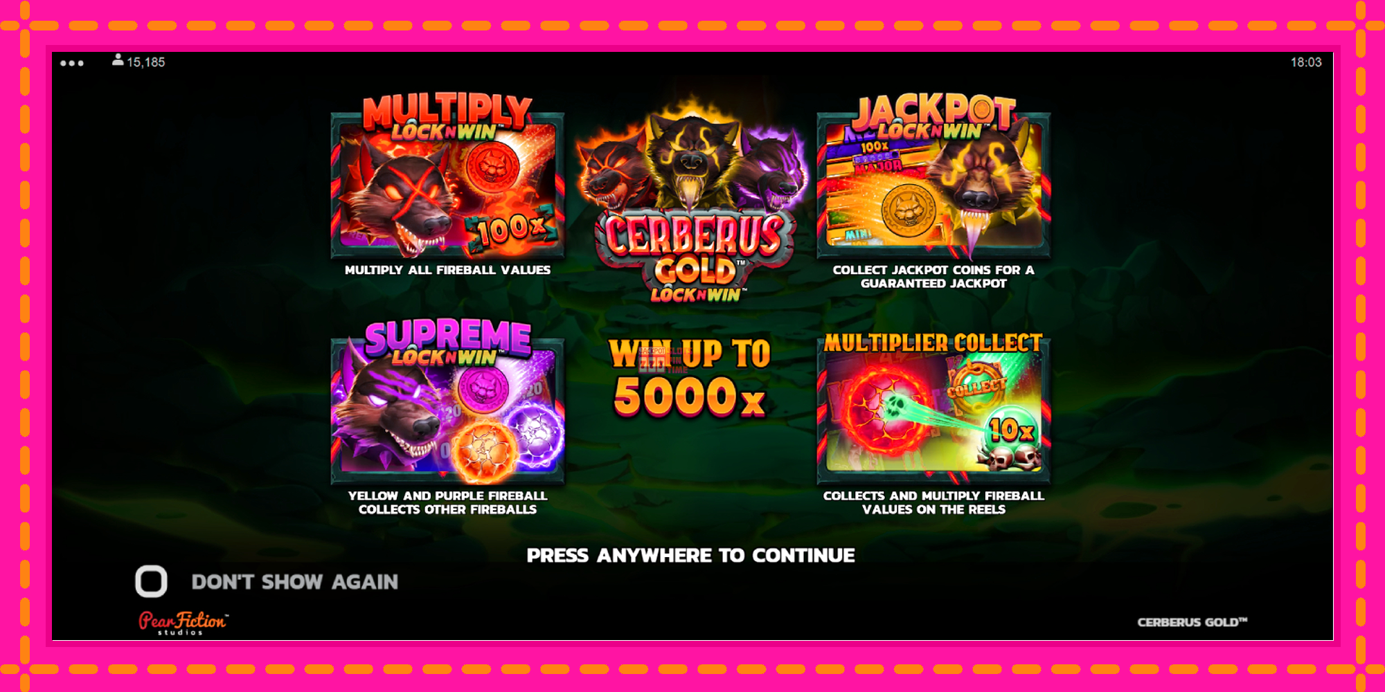 Slot machine Cerberus Gold gratuitamente, immagine 1