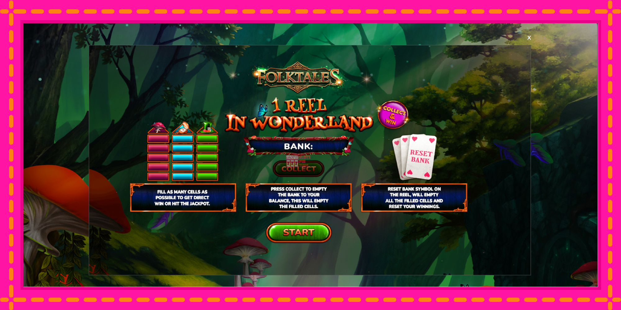 Slot machine 1 Reel In Wonderland gratuitamente, immagine 1