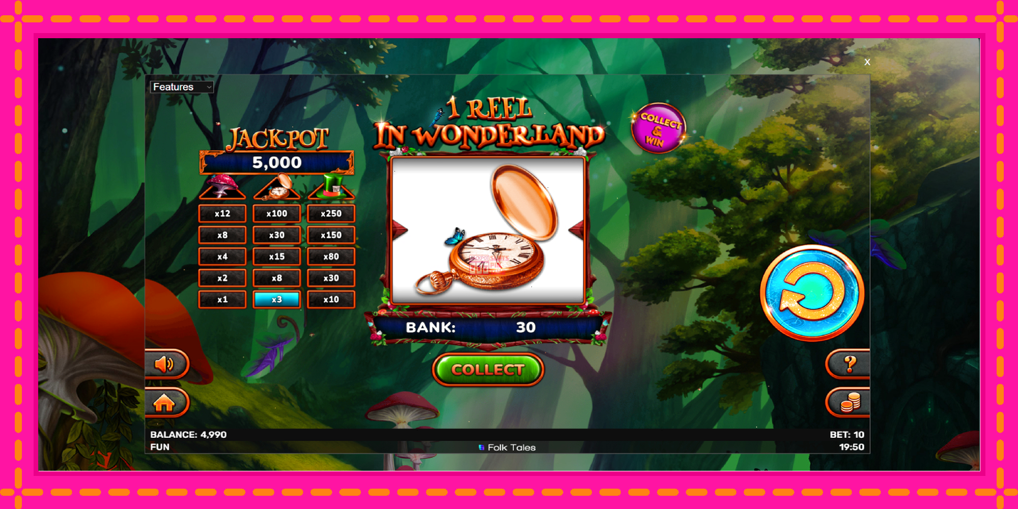 Slot machine 1 Reel In Wonderland gratuitamente, immagine 3