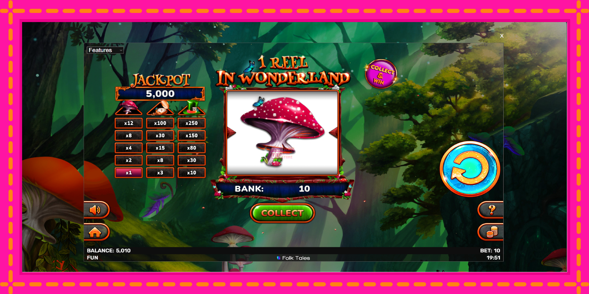 Slot machine 1 Reel In Wonderland gratuitamente, immagine 4