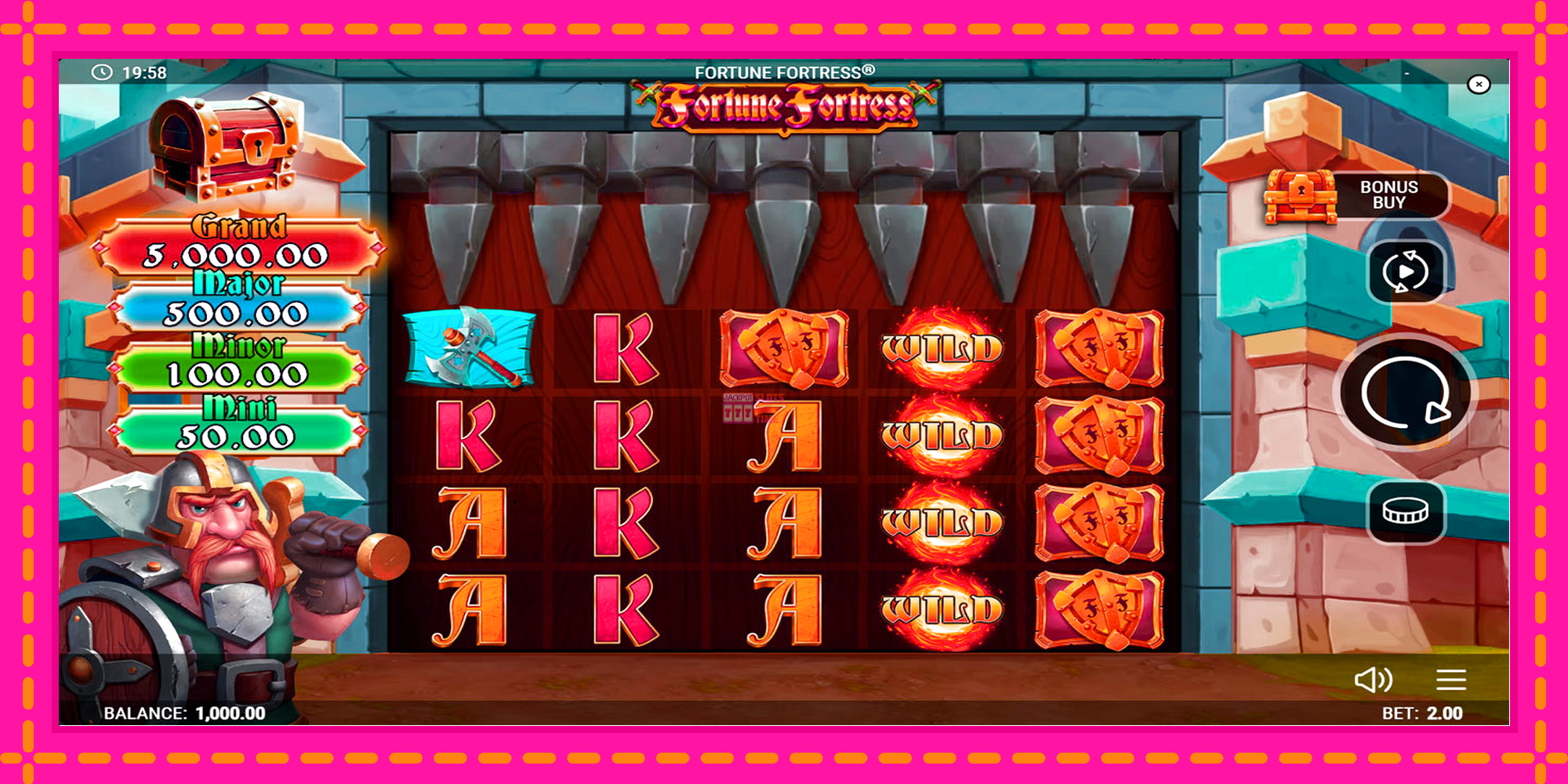 Slot machine Fortune Fortress gratuitamente, immagine 1