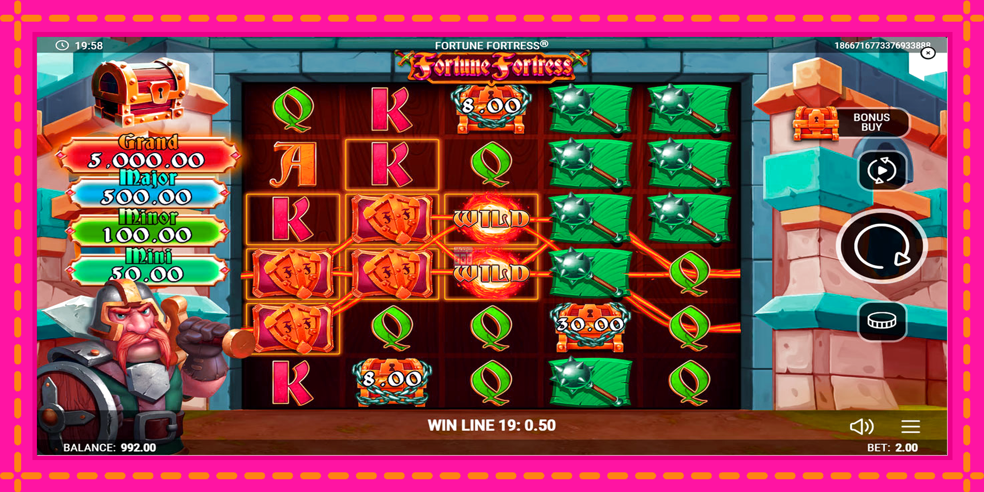 Slot machine Fortune Fortress gratuitamente, immagine 3