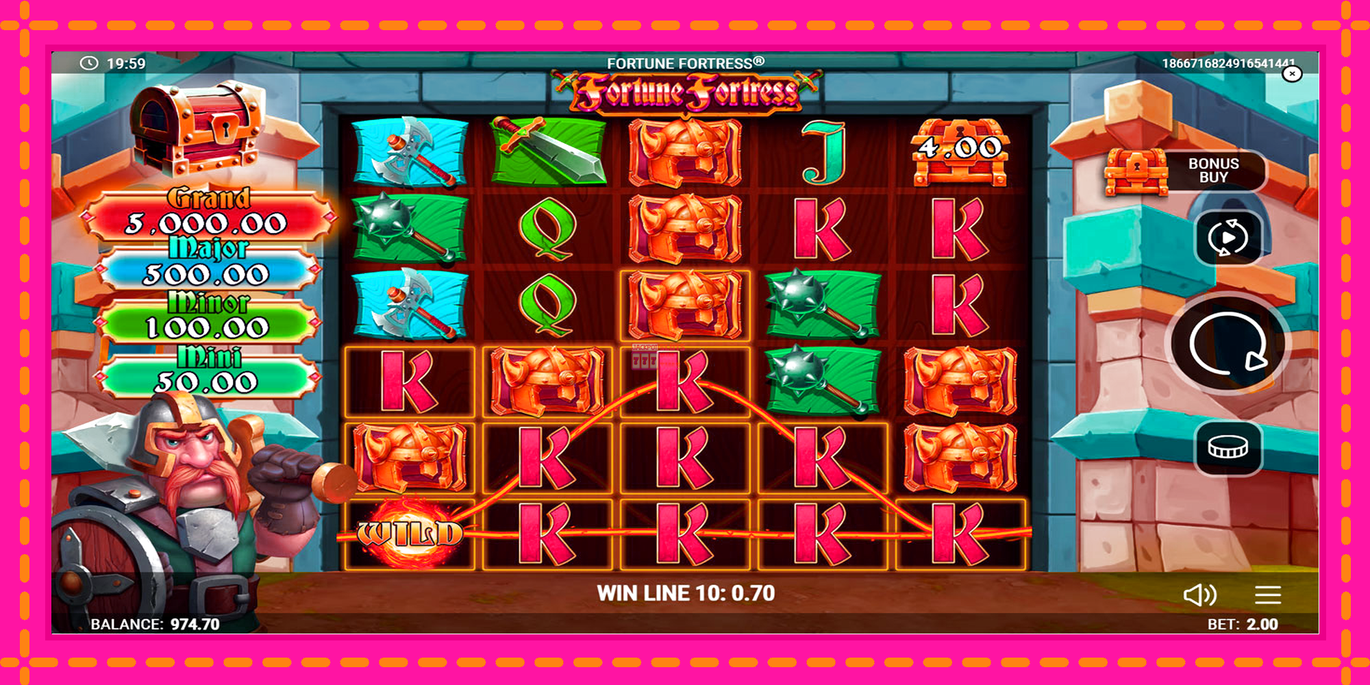 Slot machine Fortune Fortress gratuitamente, immagine 4