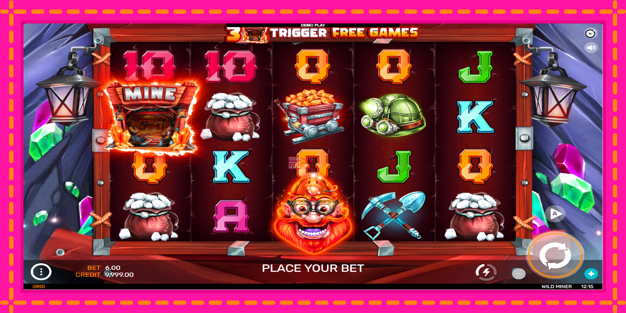 Slot machine Wild Miner gratuitamente, immagine 2