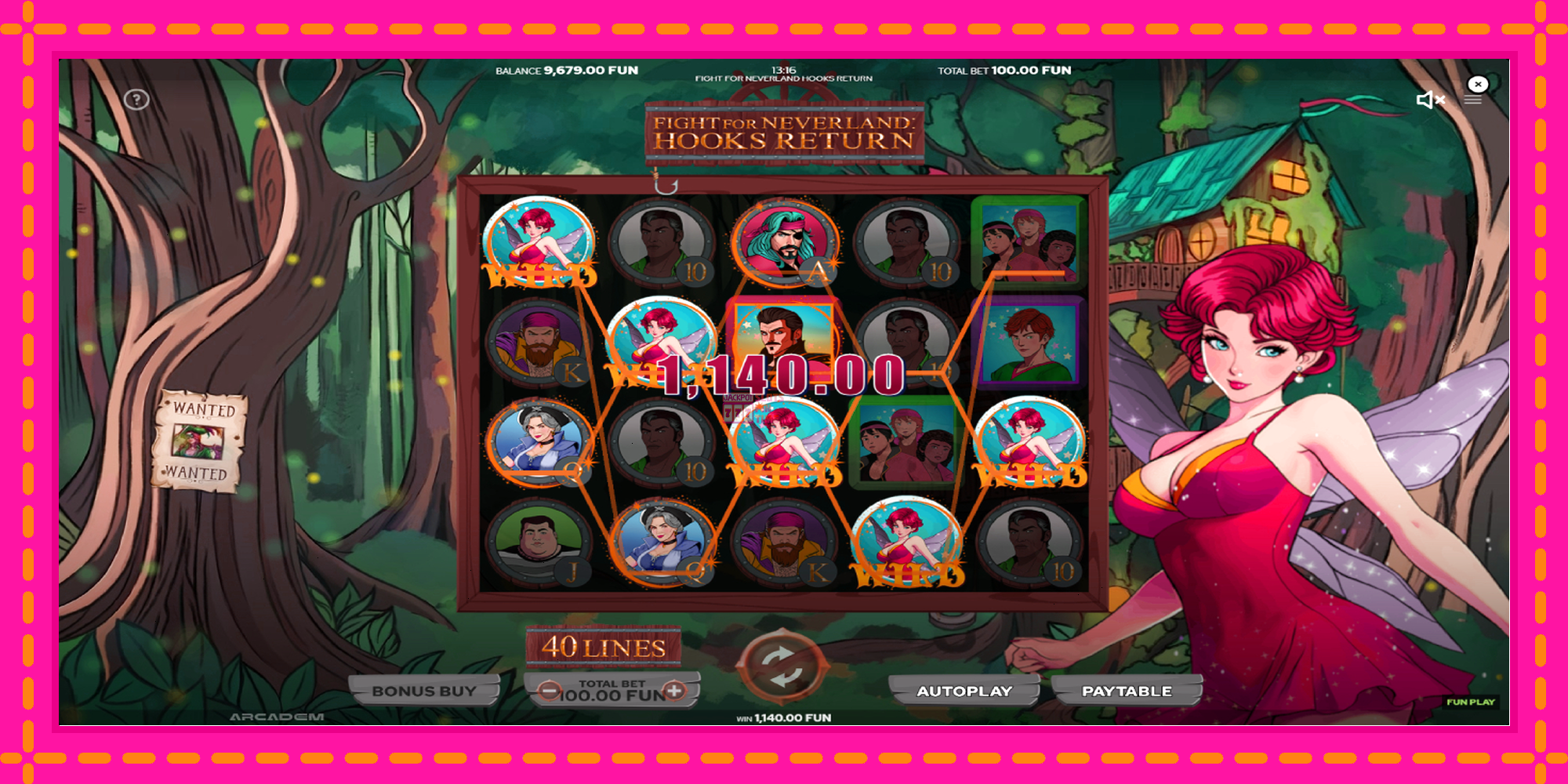 Slot machine Fight for Neverland: Hooks Return gratuitamente, immagine 4