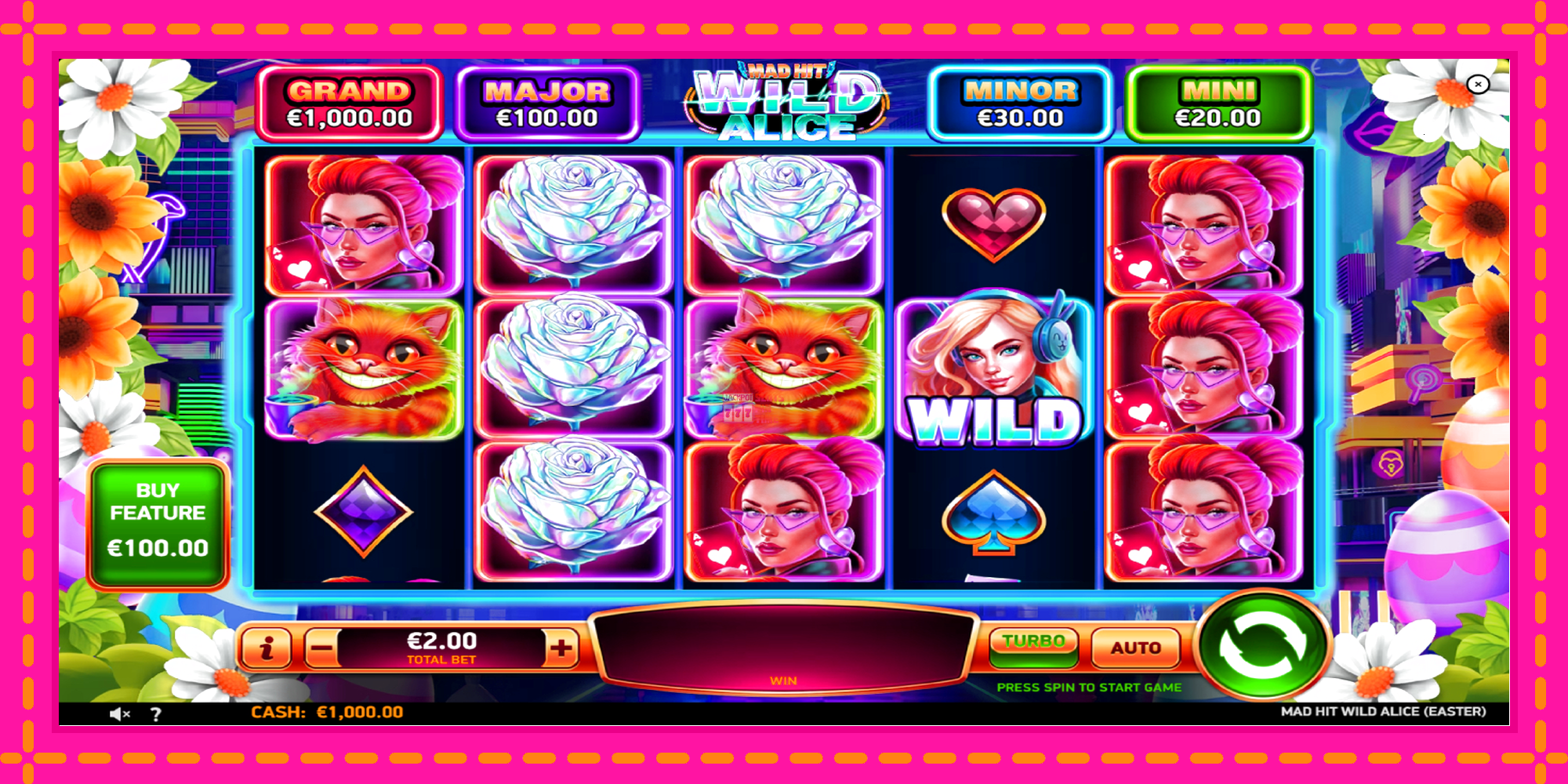 Slot machine Mad Hit Wild Alice Easter gratuitamente, immagine 2