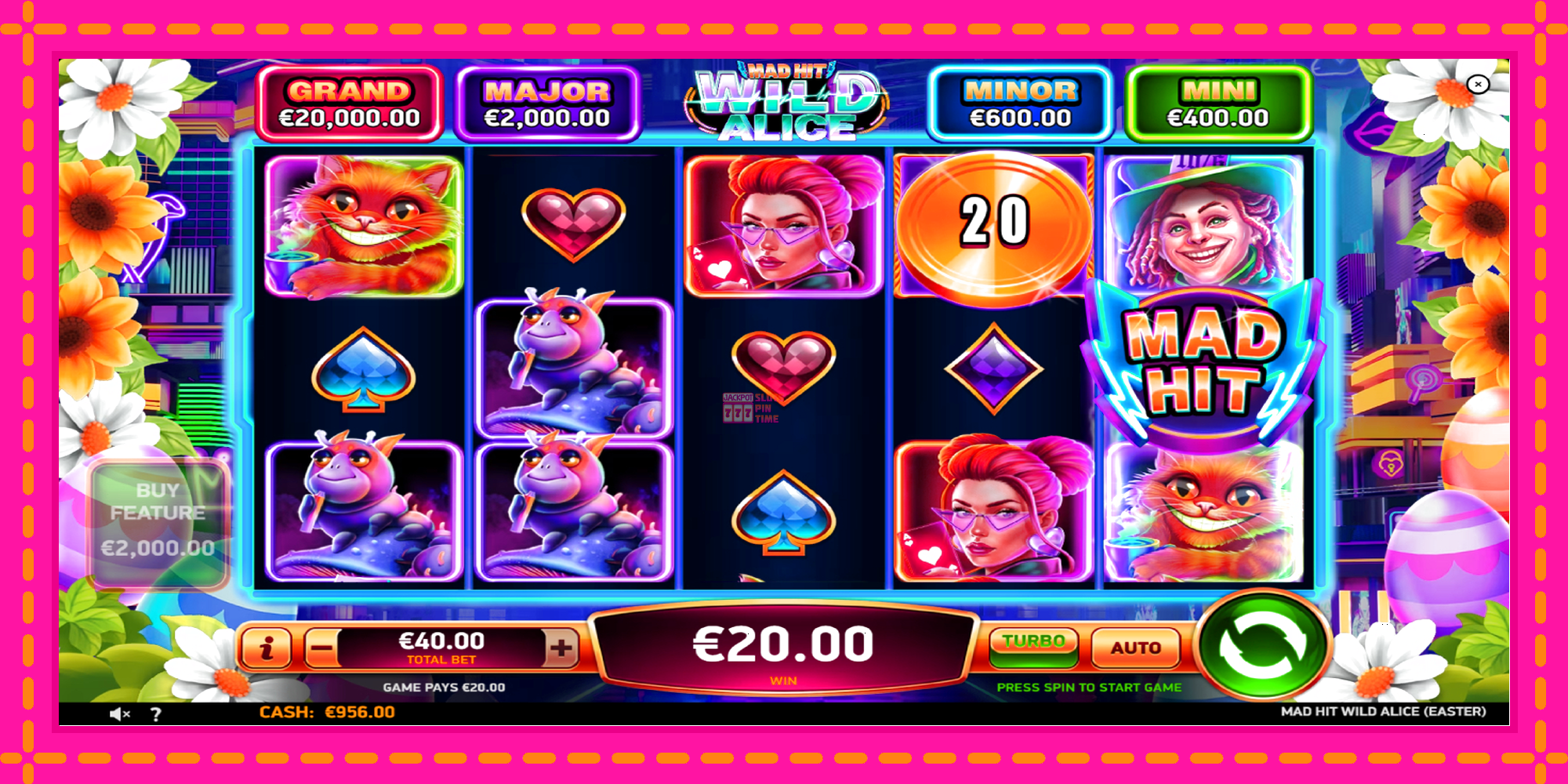 Slot machine Mad Hit Wild Alice Easter gratuitamente, immagine 4